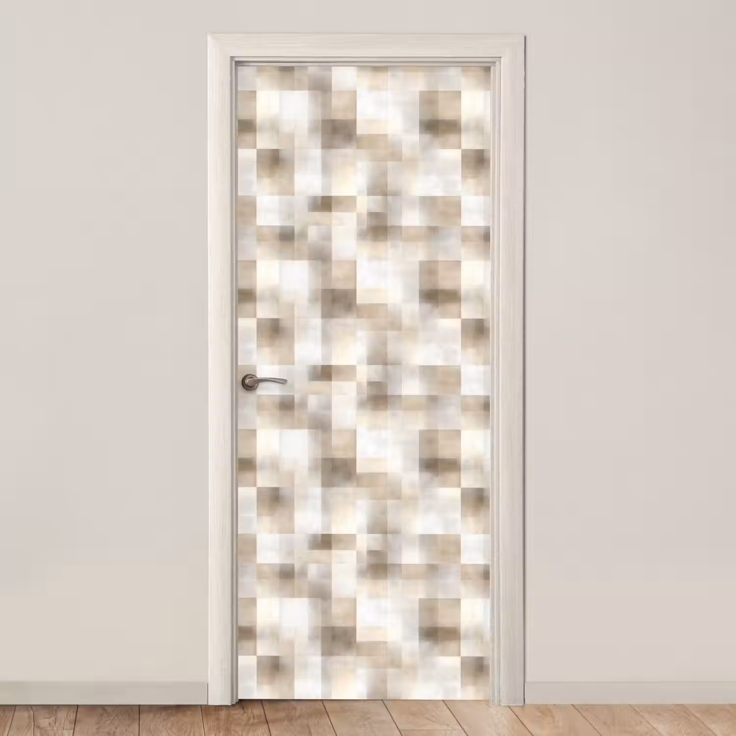 Textuur - Linnen - Beige deurposter klein 289 -3d_beige