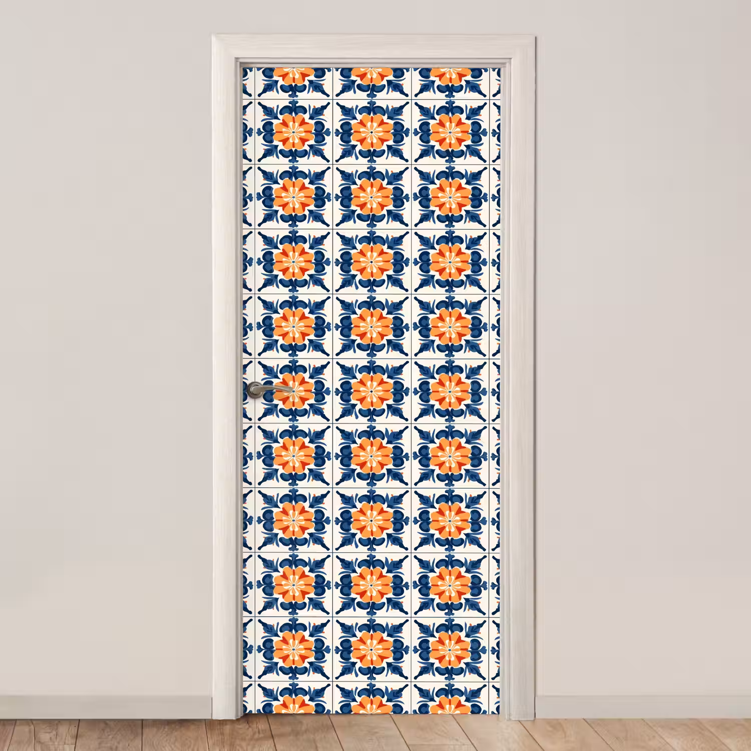 Traditioneel - Tegel - Oranje deurposter klein 289 -3d_beige