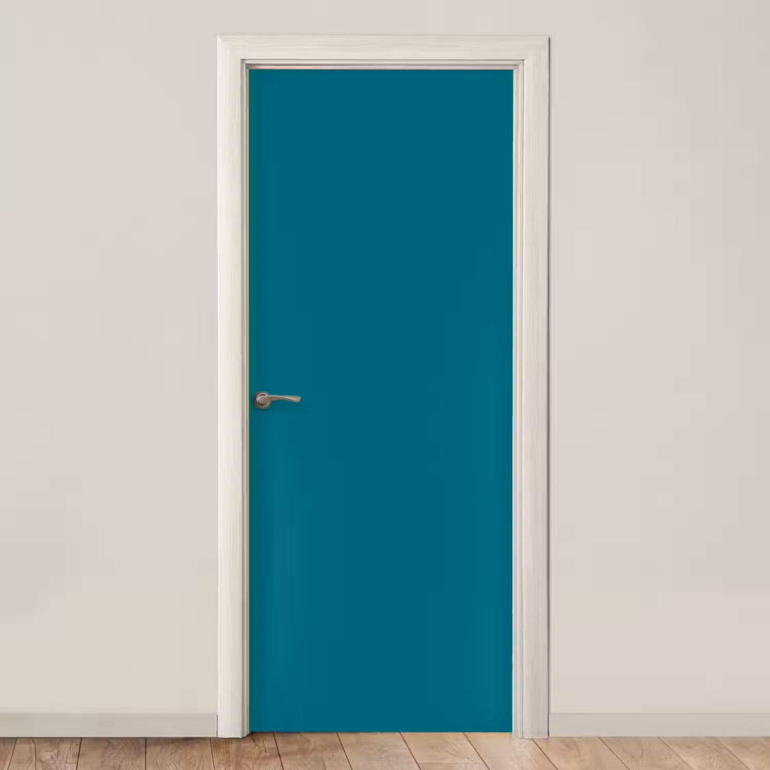 Tropical - Peacock - Blauw deurposter klein 289 -3d_beige