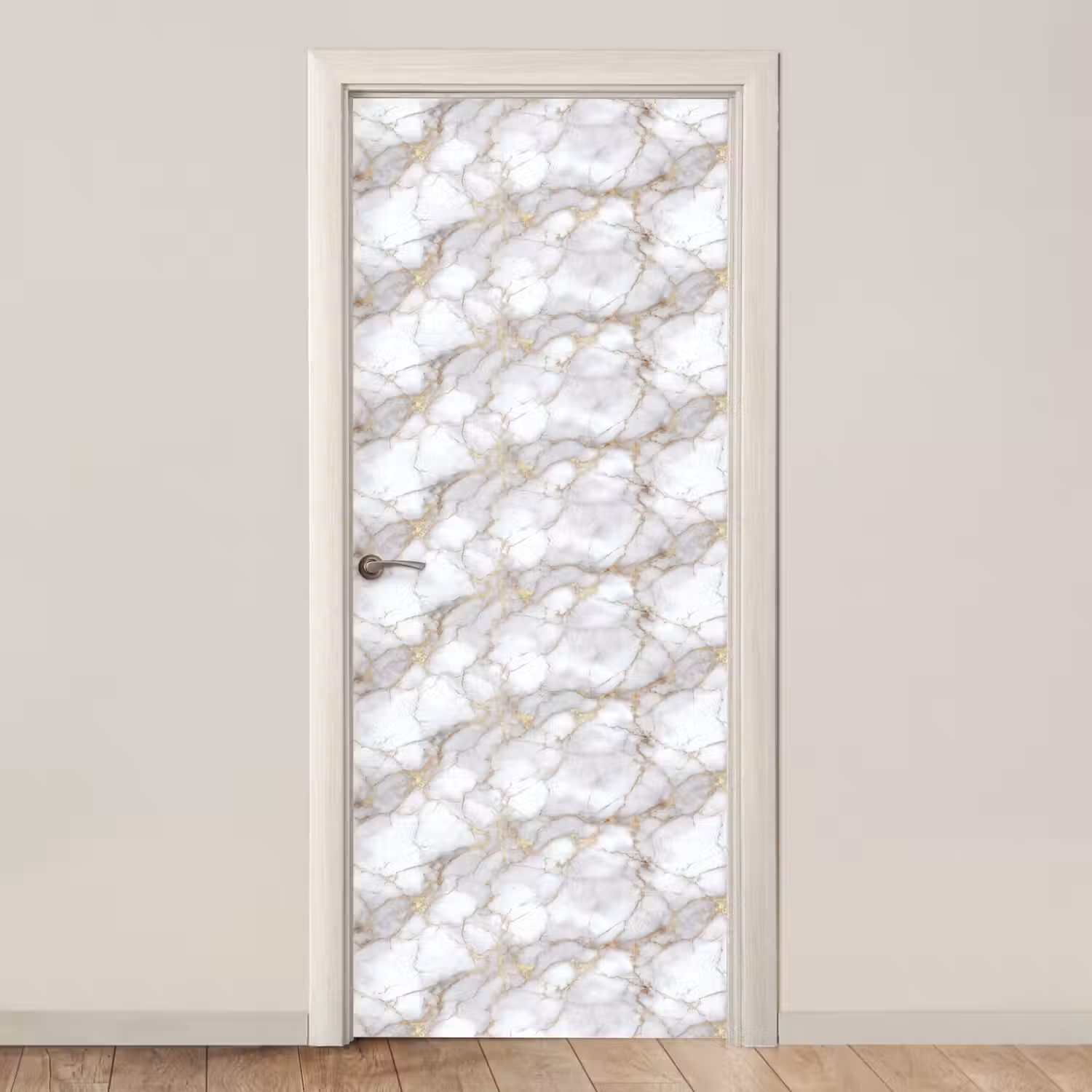 Wit - Goud - Marmer - Grijs deurposter klein 289 -3d_beige