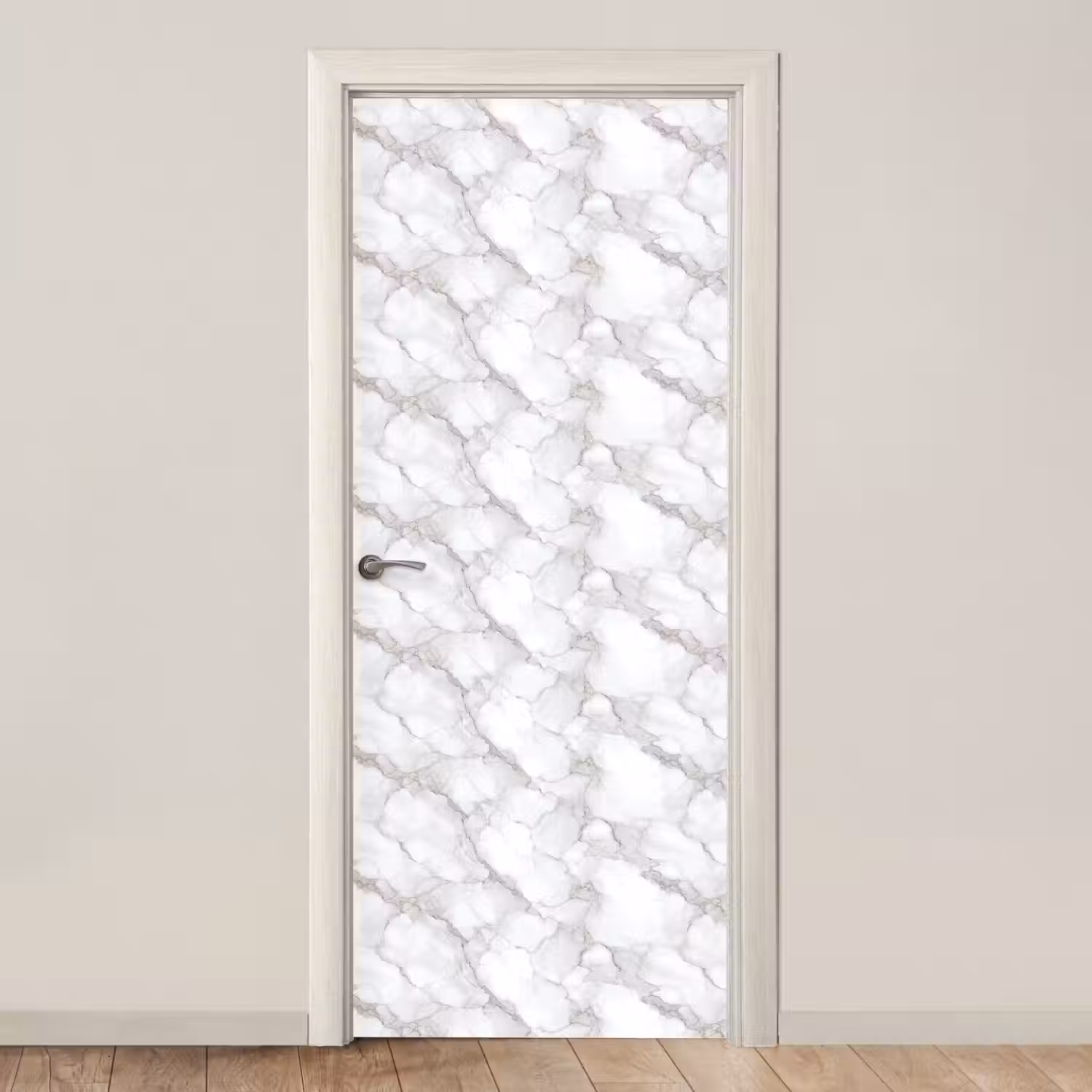 Wit - Marmer - Bruin deurposter klein 289 -3d_beige