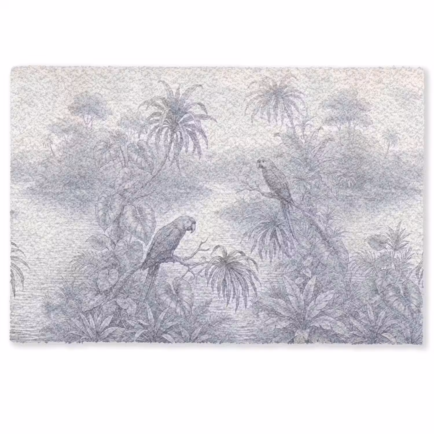 Vogel - Rivier - Tropisch - Illustratie - Blauw Deurmat klein -zkaufland3d