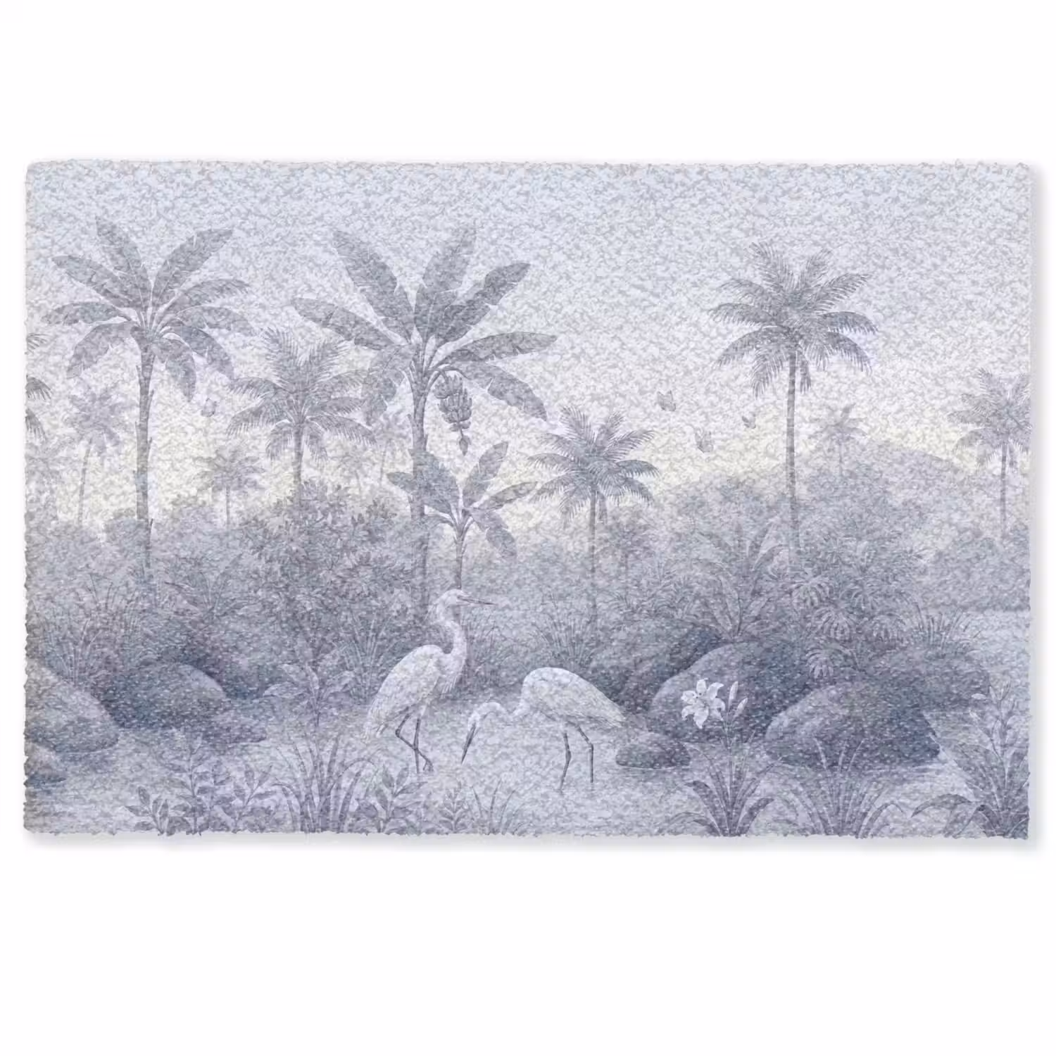 Vogel - Water - Tropisch - Natuur - Blauw Deurmat klein -zkaufland3d