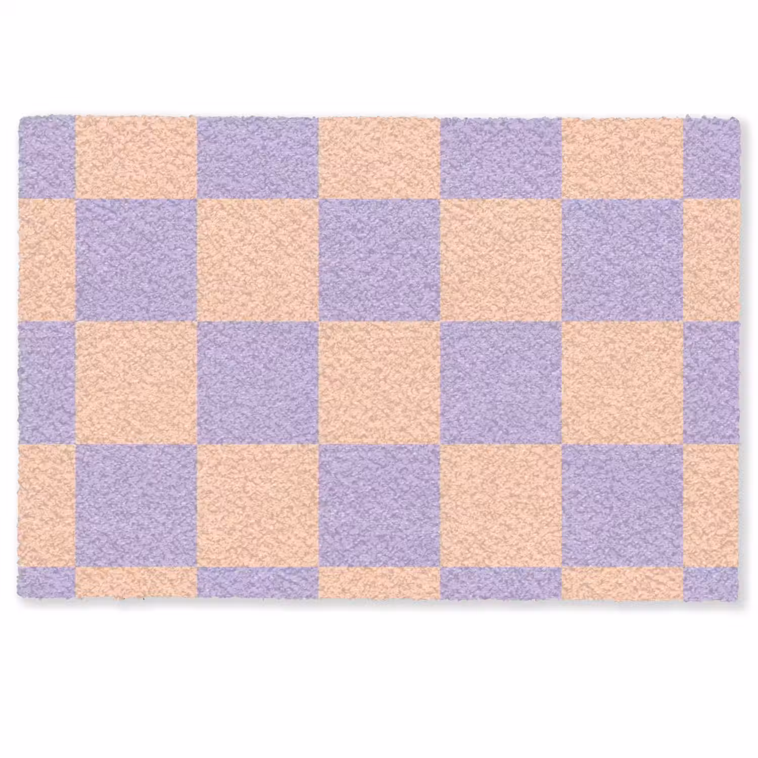 Schaakbord patroon - Paars - Roze - Blokjes Deurmat klein -zkaufland3d
