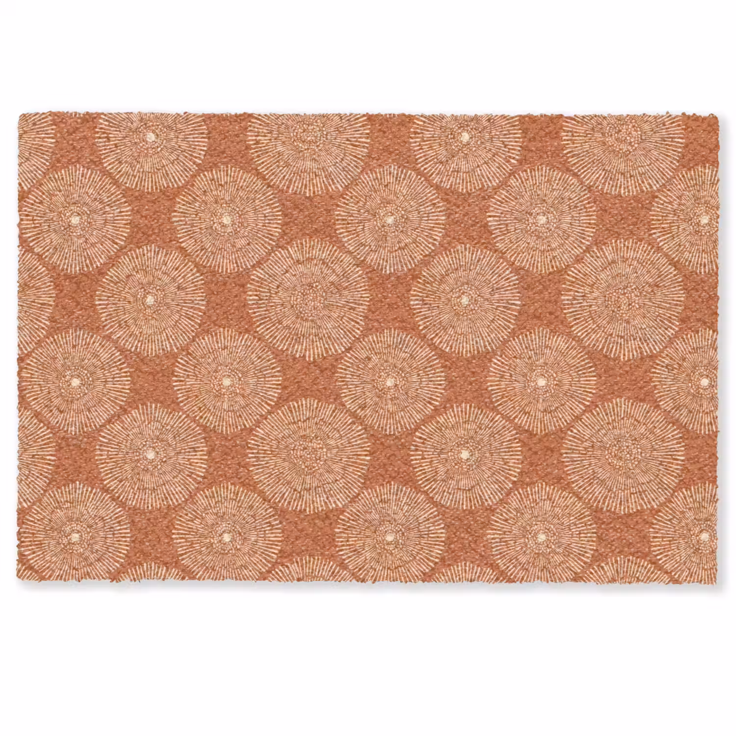 Cirkels - Grafisch - Patroon - Terracotta Deurmat klein 898 -zkaufland3d