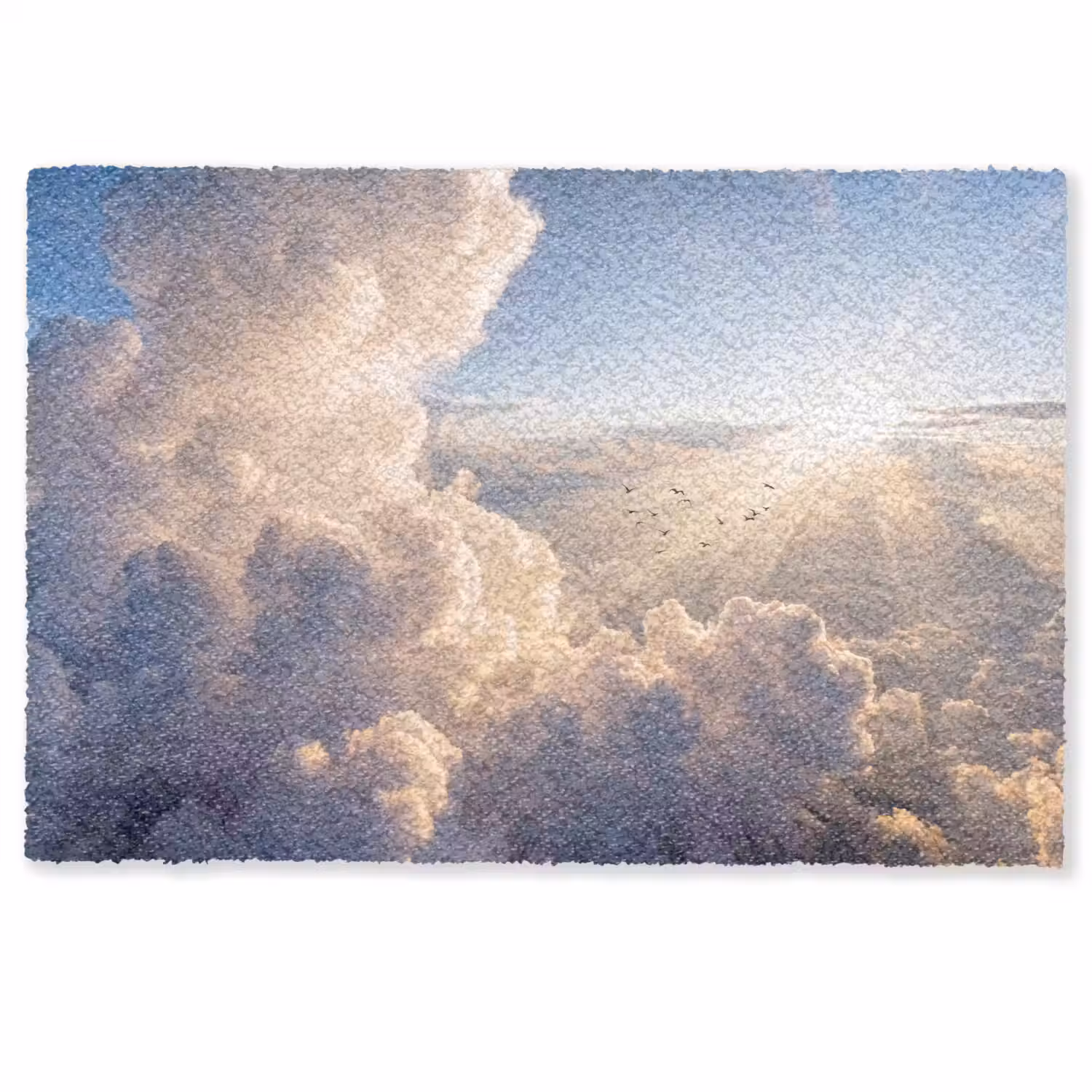 Wolken - Zonnestralen - Natuur - Wit Deurmat klein -zkaufland3d