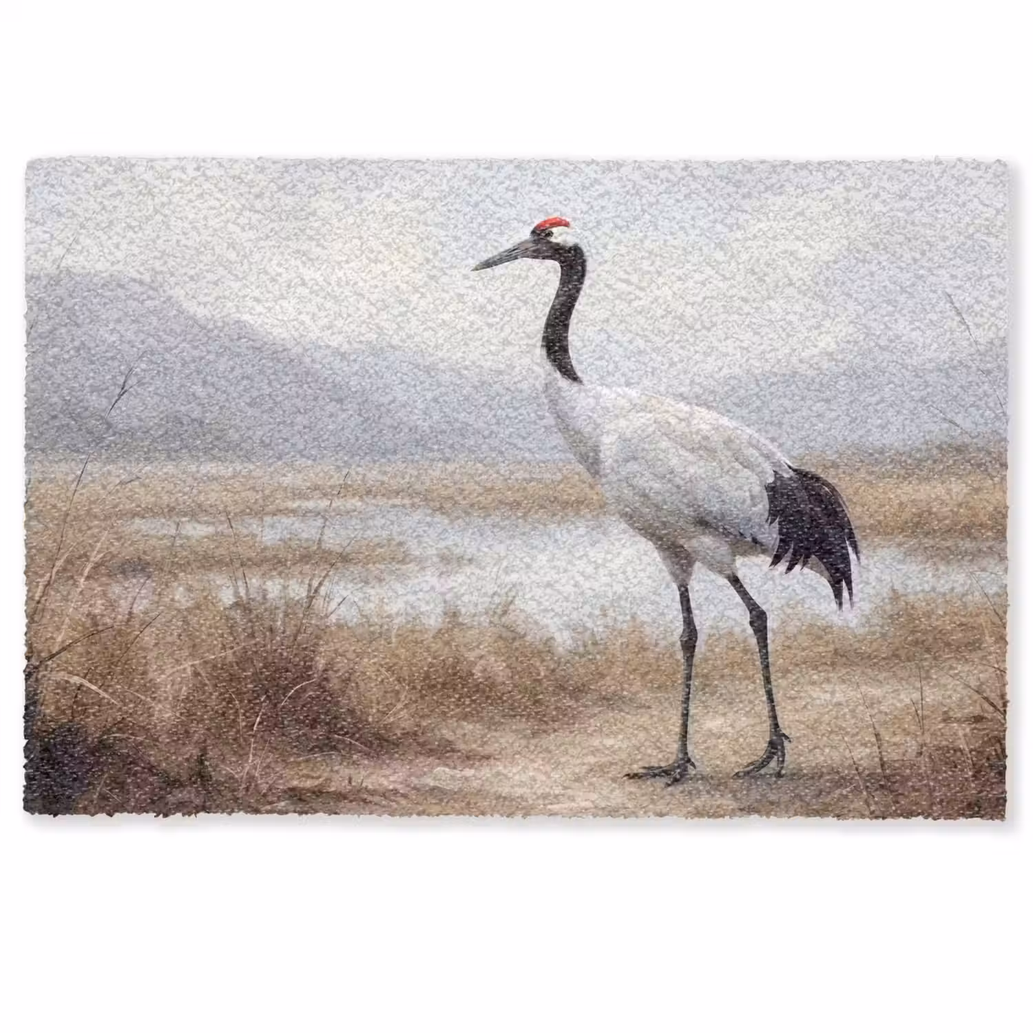 Kraanvogel - Natuur - Realistisch Deurmat klein -zkaufland3d