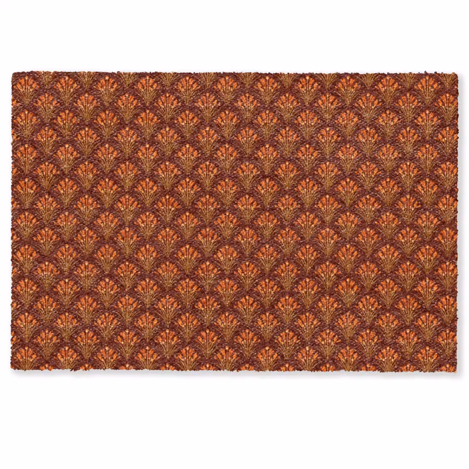 Waaiers - Art Deco - Botanisch - Roestbruin - Oranje Deurmat klein 898 -zkaufland3d