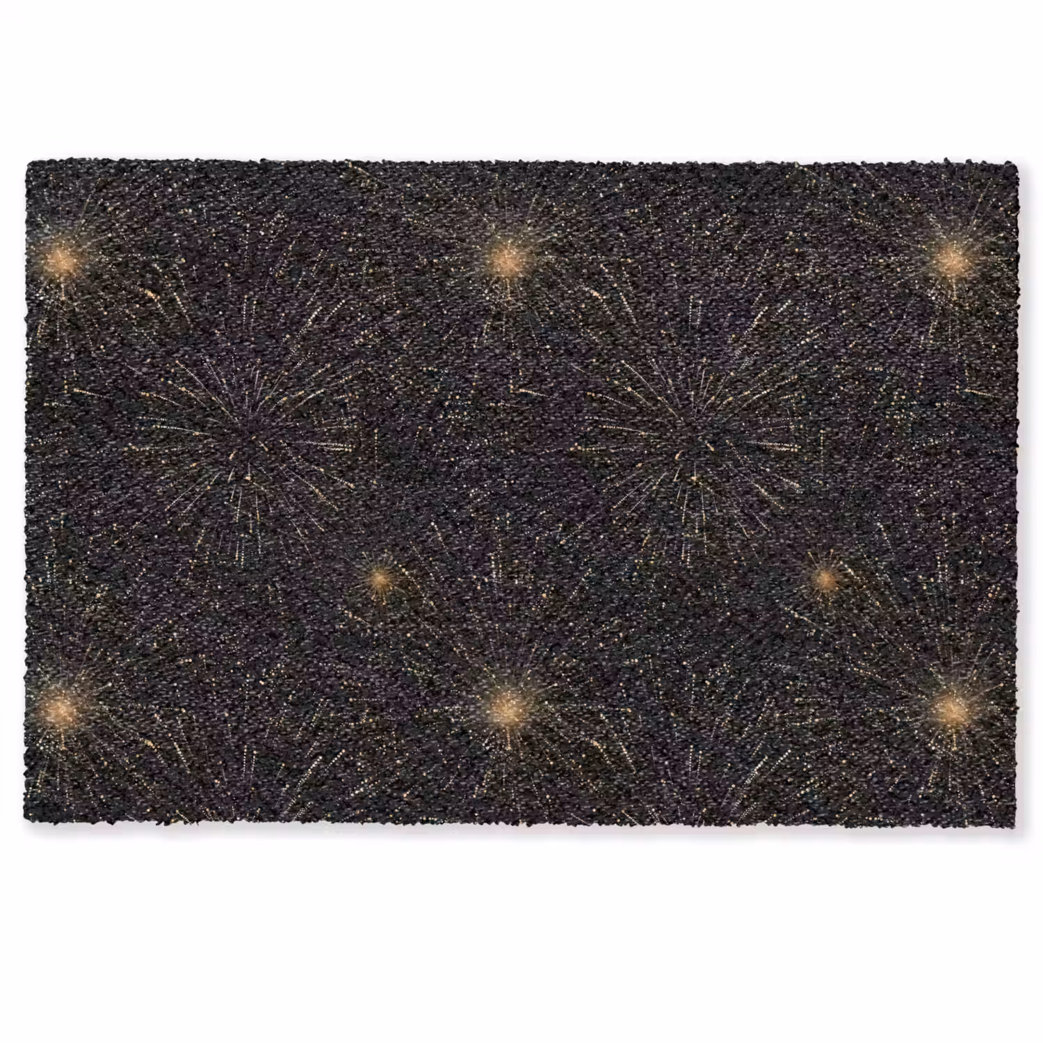 Vuurwerk - Patroon - Feestelijk - Goud - Zwart Deurmat klein 898 -zkaufland3d