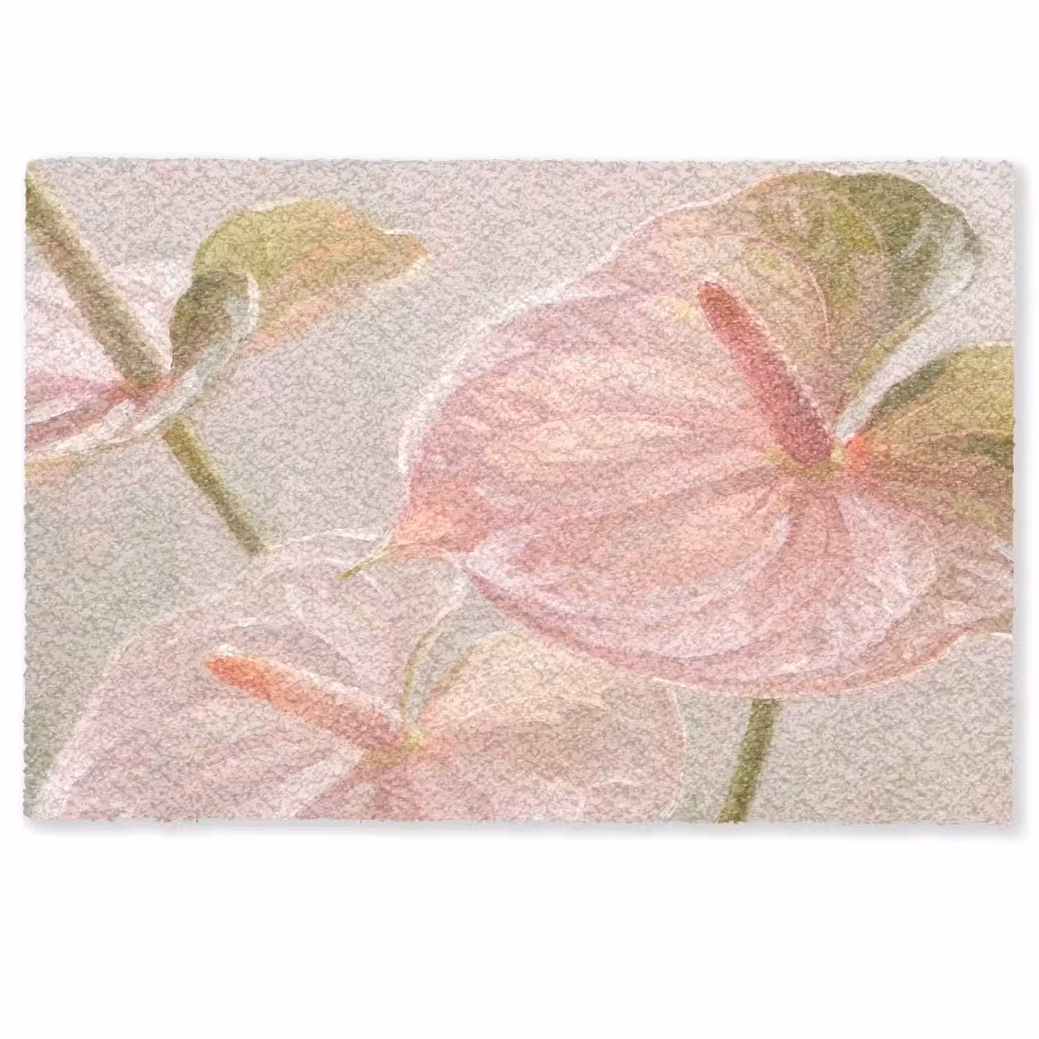 Bloemen - Pastel - Abstract - Natuur - Groen Deurmat klein -zkaufland3d