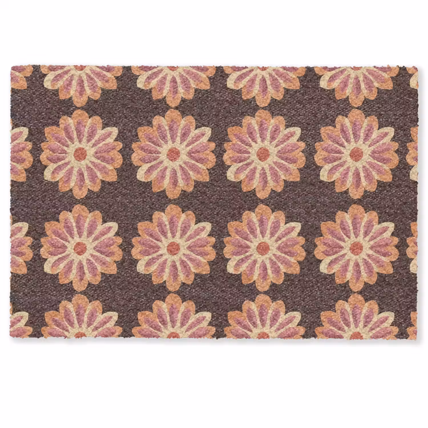 Bloemen - Patroon - Bruin Deurmat klein 898 -zkaufland3d