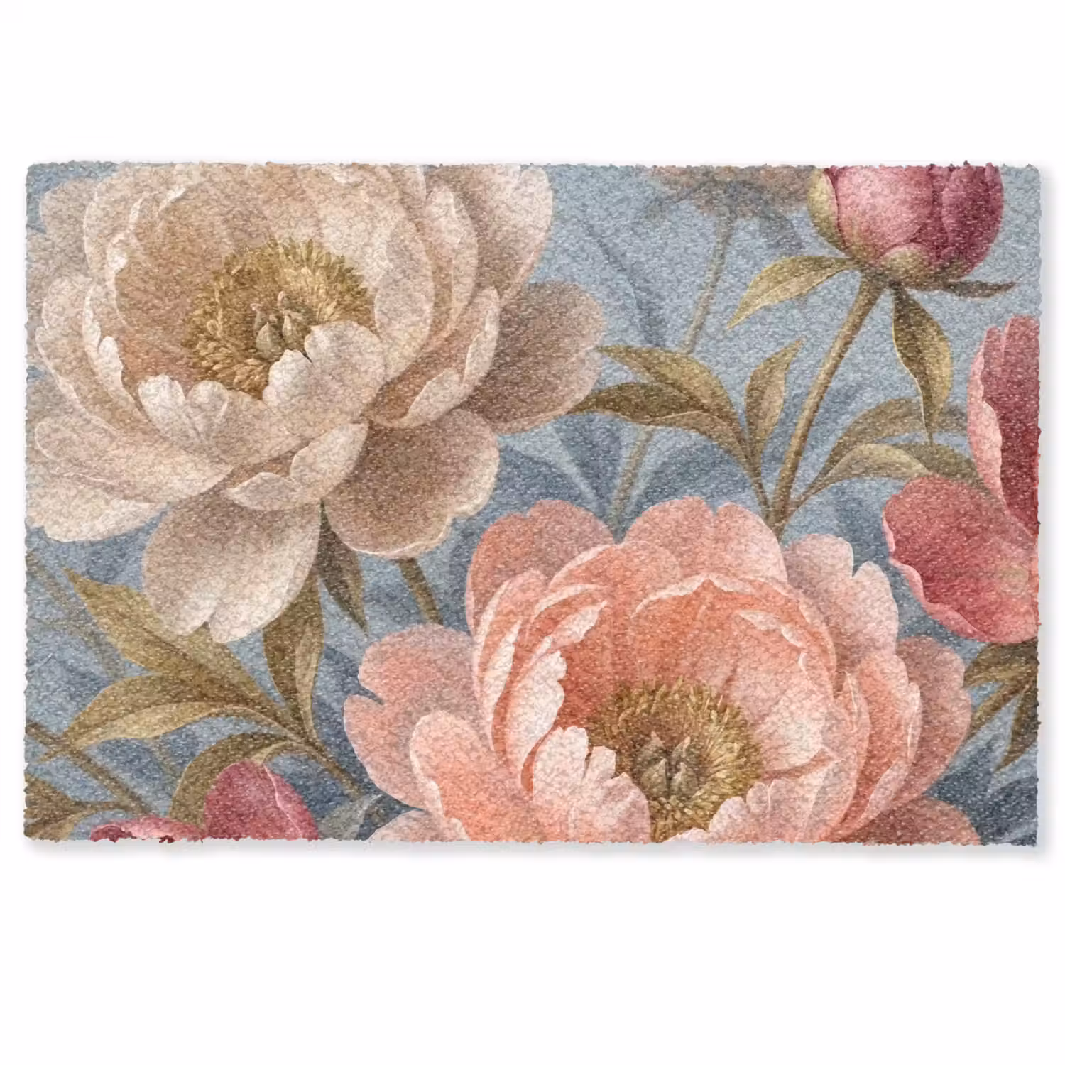 Bloemen - Roze - Beige - Modern - Natuur Deurmat klein -zkaufland3d