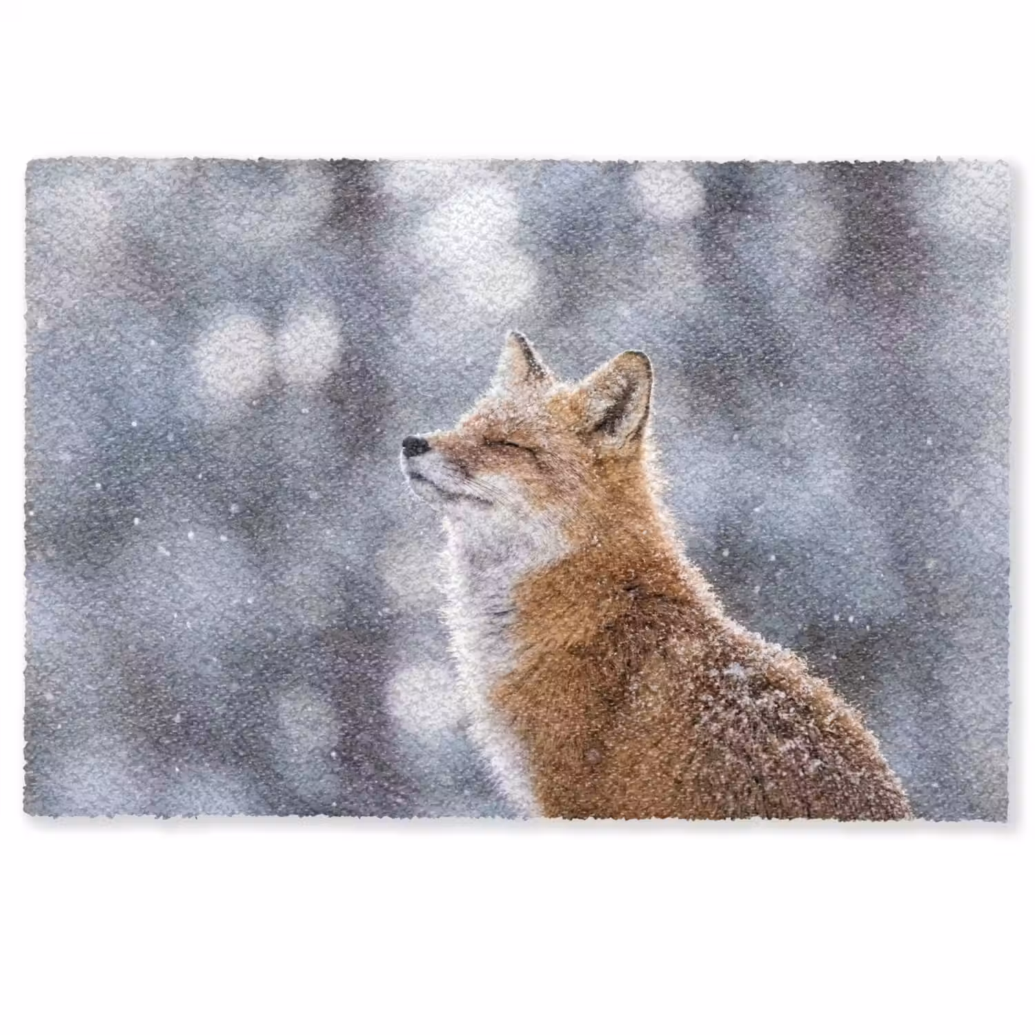 Vos - Sneeuwval - Portret - Winter - Sfeervol Deurmat klein -zkaufland3d