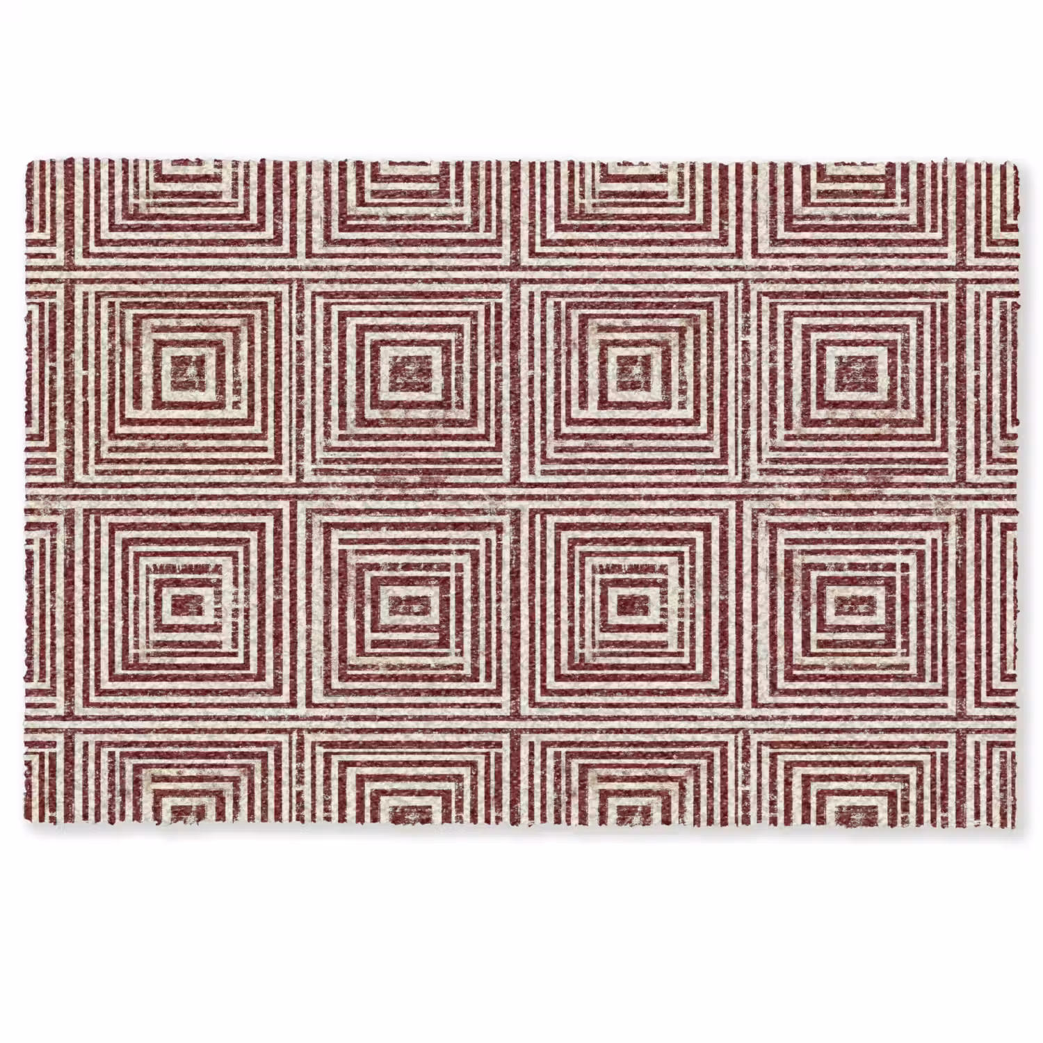 Geometrisch - Patroon - Rood Deurmat klein 898 -zkaufland3d