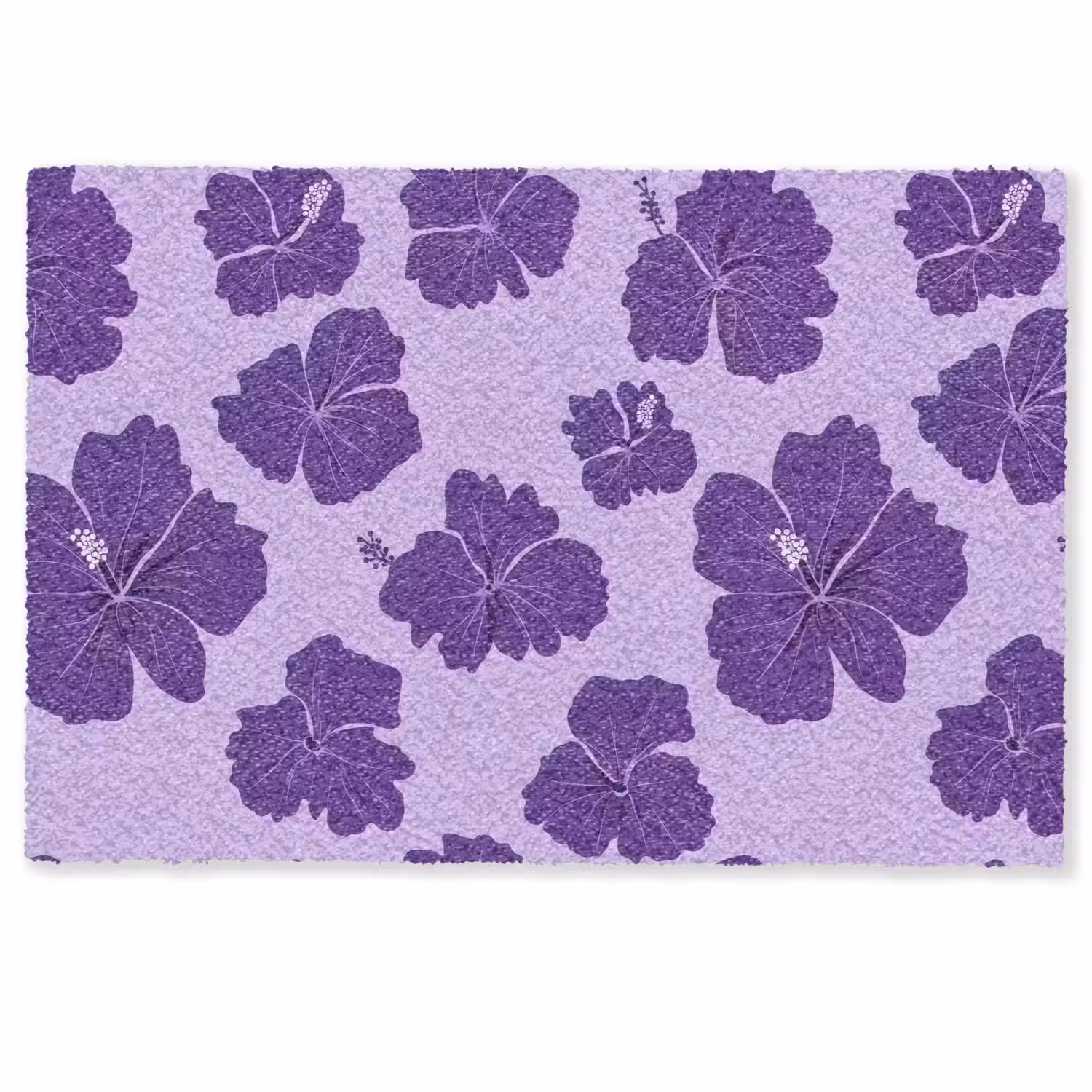 Hibiscus - Bloemen - Paars Deurmat klein 898 -zkaufland3d