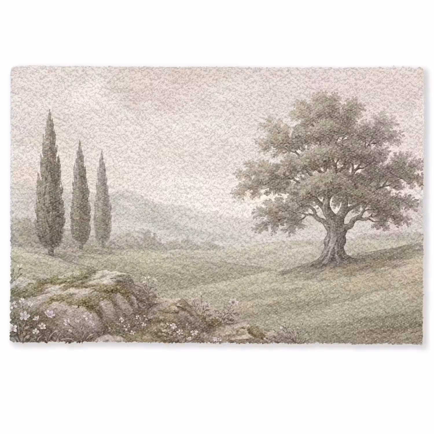 Heuvellandschap - Bomen - Natuur - Groen Deurmat klein -zkaufland3d