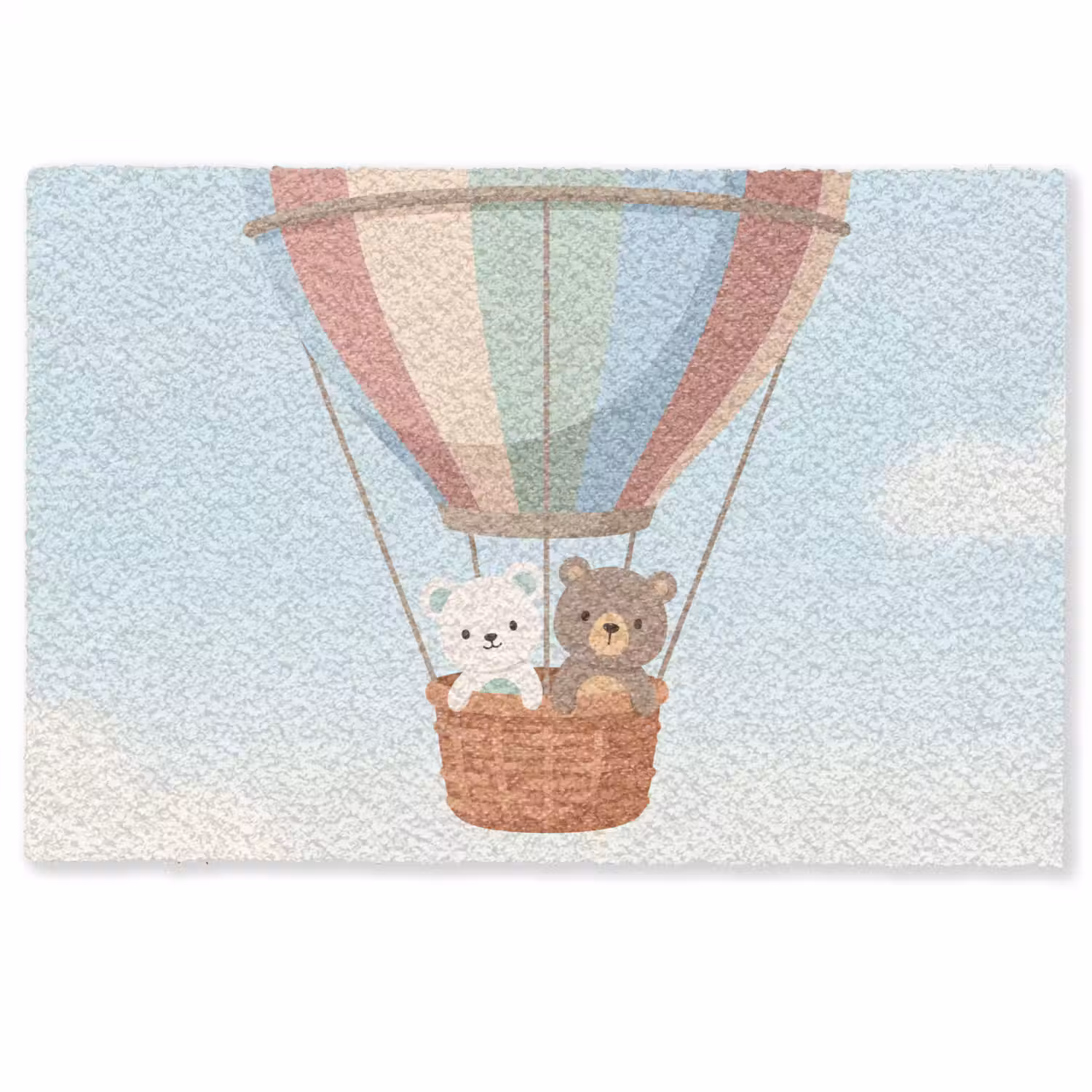 Luchtballon - Beren - Pastel Deurmat klein -zkaufland3d