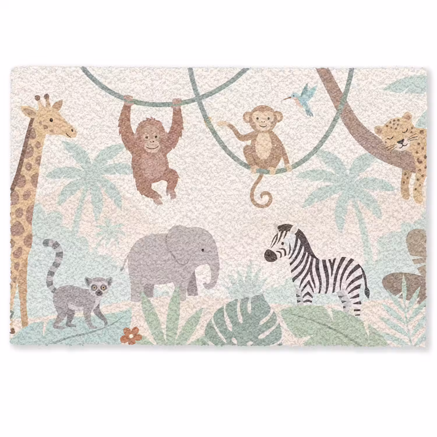 Jungle - Dieren - Groen Deurmat klein -zkaufland3d