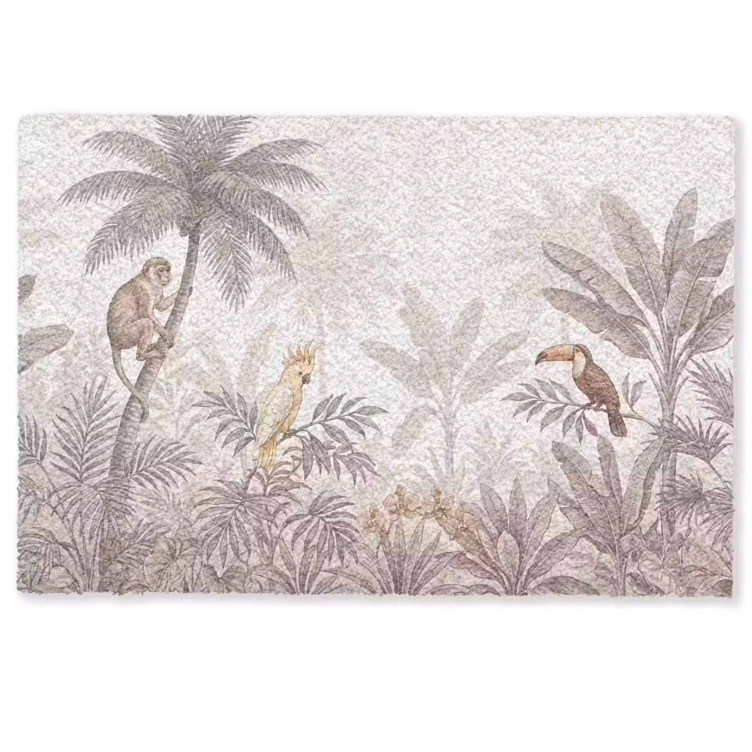Jungle - Dieren - Palmbomen Deurmat klein -zkaufland3d