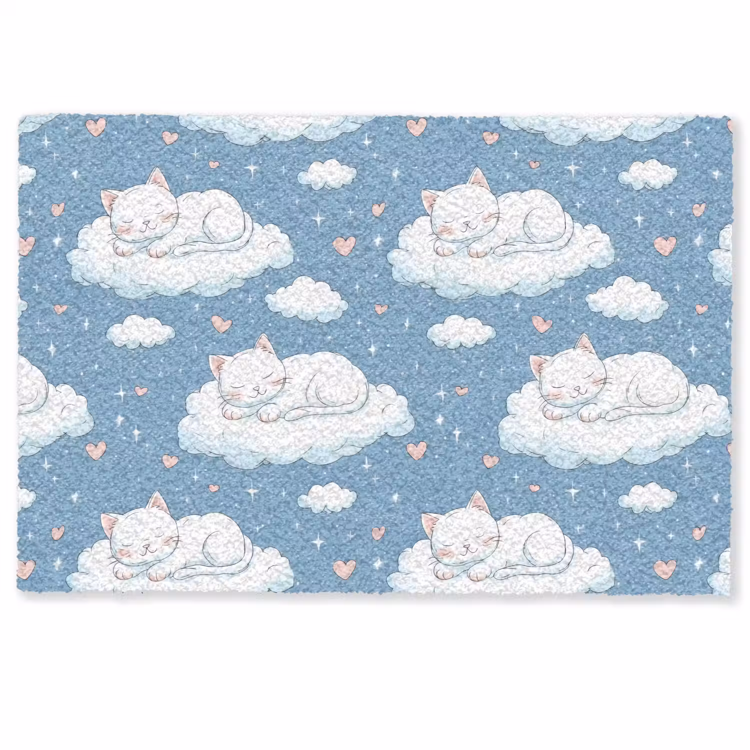 Kitten - Wolken - Blauw Deurmat klein 898 -zkaufland3d