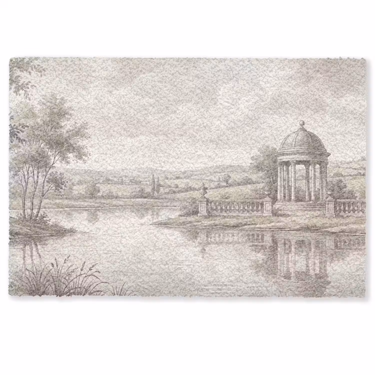 Landschap - Water - Natuur - Sepia Deurmat klein -zkaufland3d