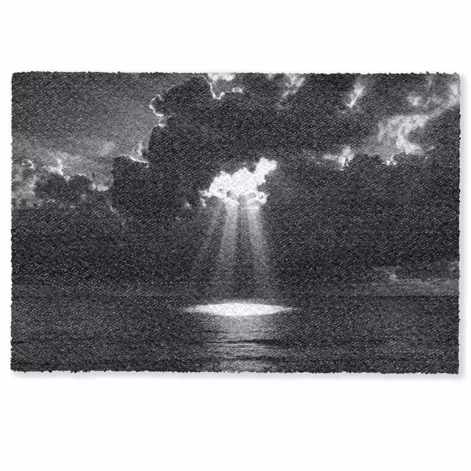 Licht - Wolken - Zee - Zwart-wit - Natuur Deurmat klein -zkaufland3d