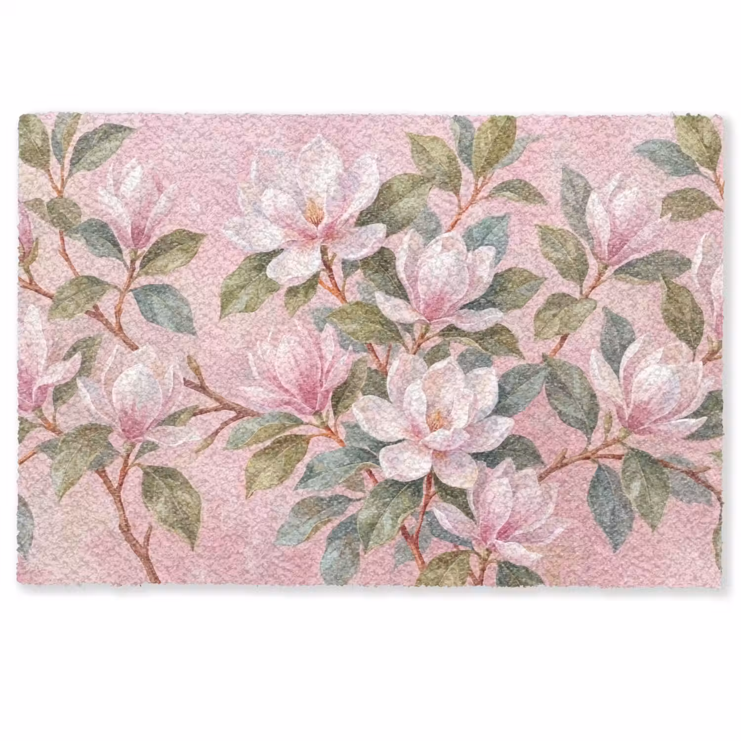 Magnolia's - Patroon - Roze Deurmat klein -zkaufland3d