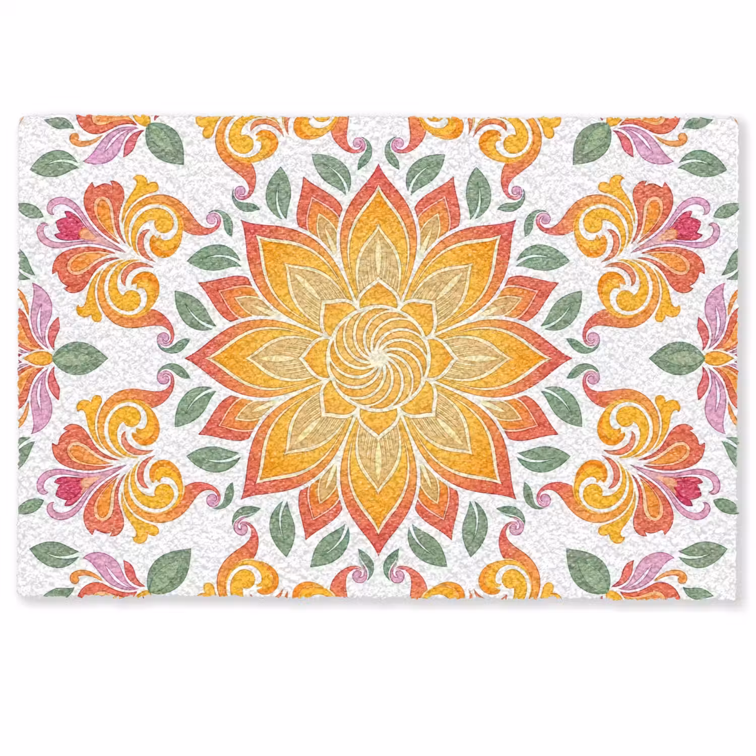 Mandala - Bloemen - Decoratie - Kleurrijk - Abstract Deurmat klein -zkaufland3d
