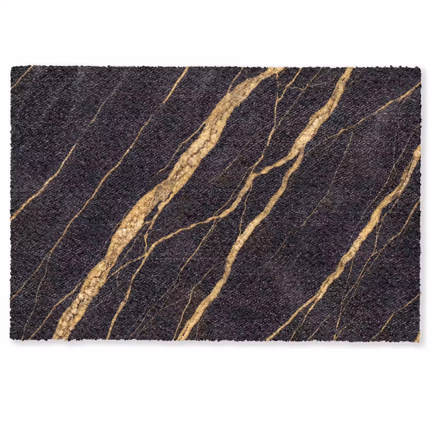 Marmer - Goud - Textuur - Abstract - Zwart Deurmat klein -zkaufland3d
