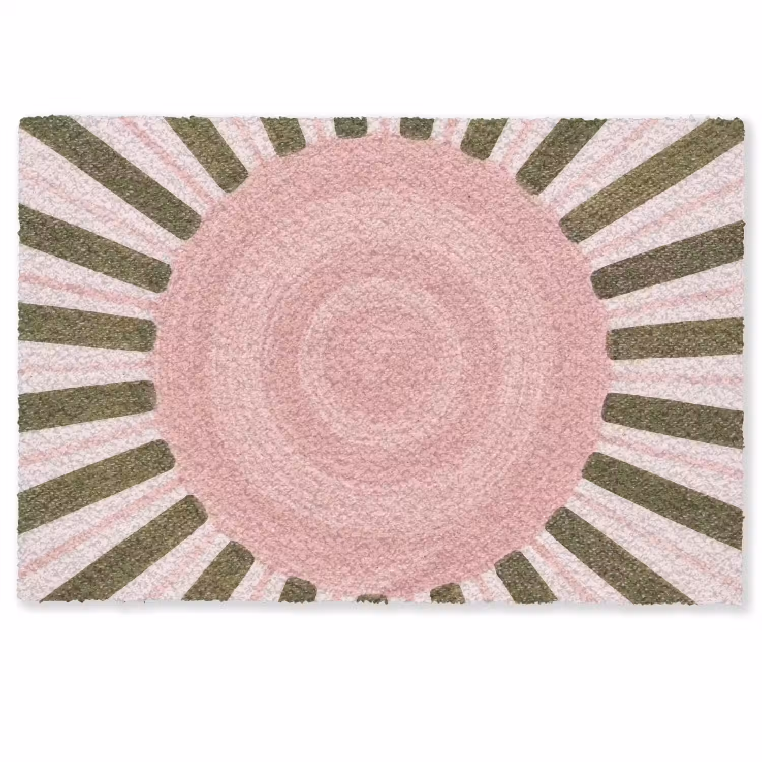 Patroon - Cirkel - Stralen - Abstract - Roze Deurmat klein -zkaufland3d