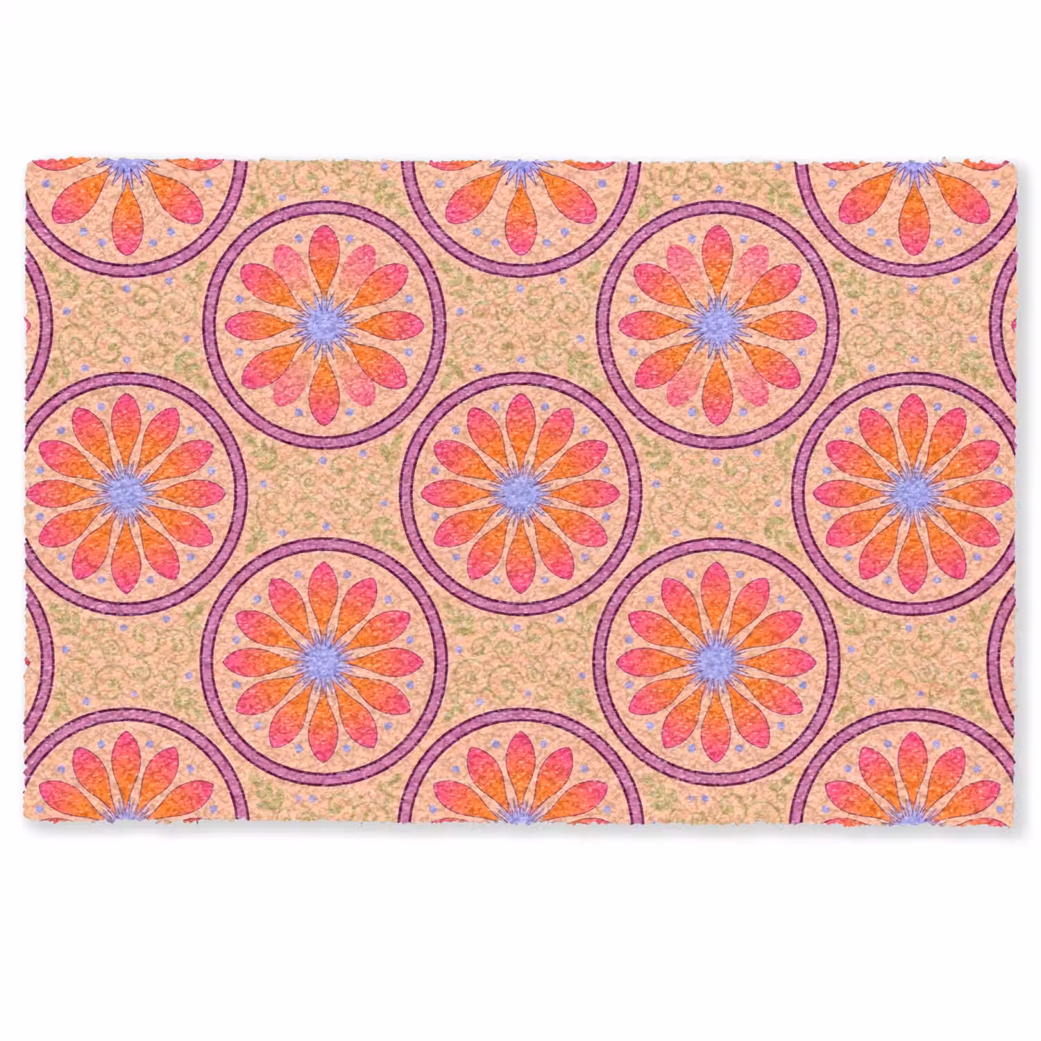 Patroon - Bloemen - Decoratief - Kleurrijk - Modern Deurmat klein -zkaufland3d