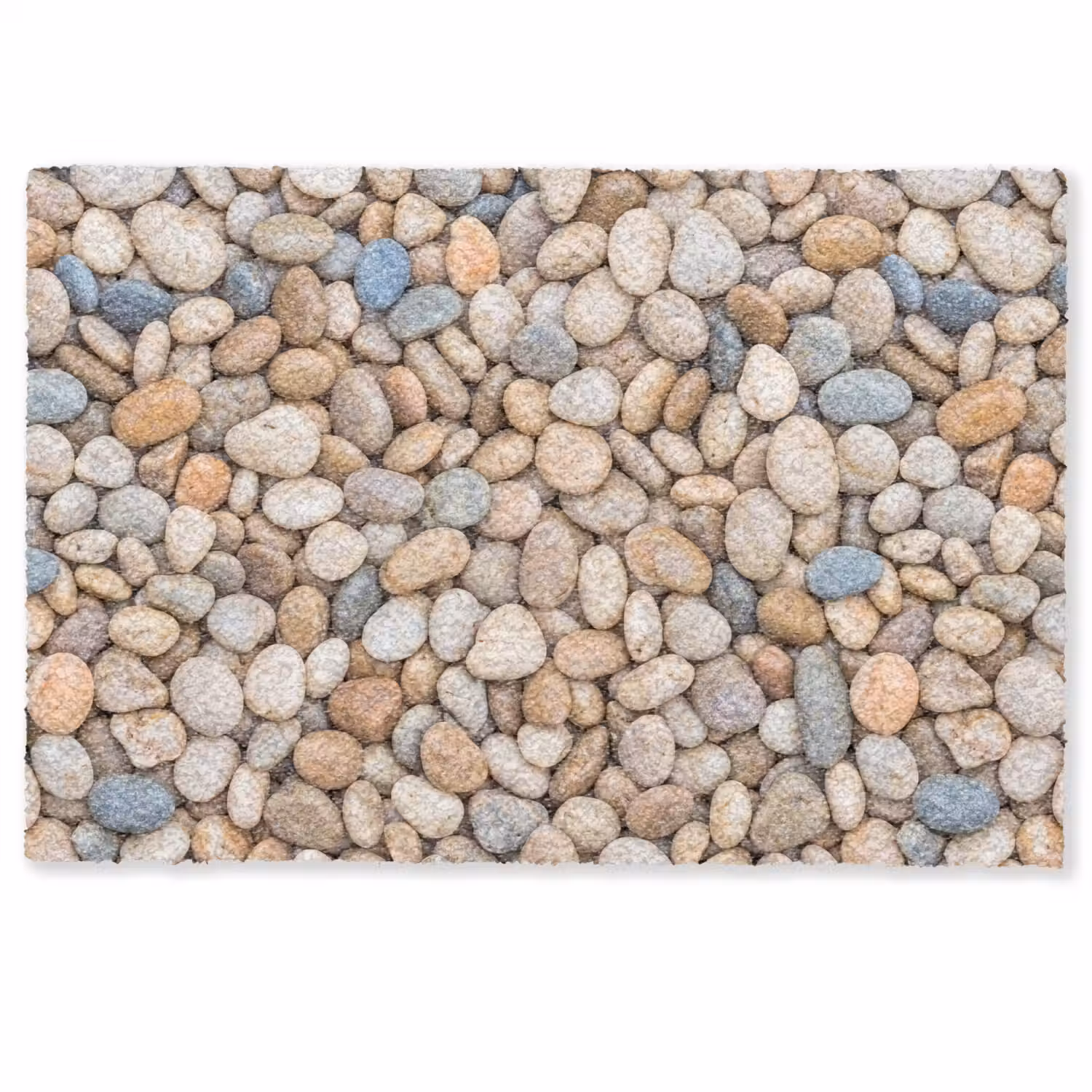 Kiezelstenen - Natuur - Textuur - Beige - Grijs Deurmat klein -zkaufland3d