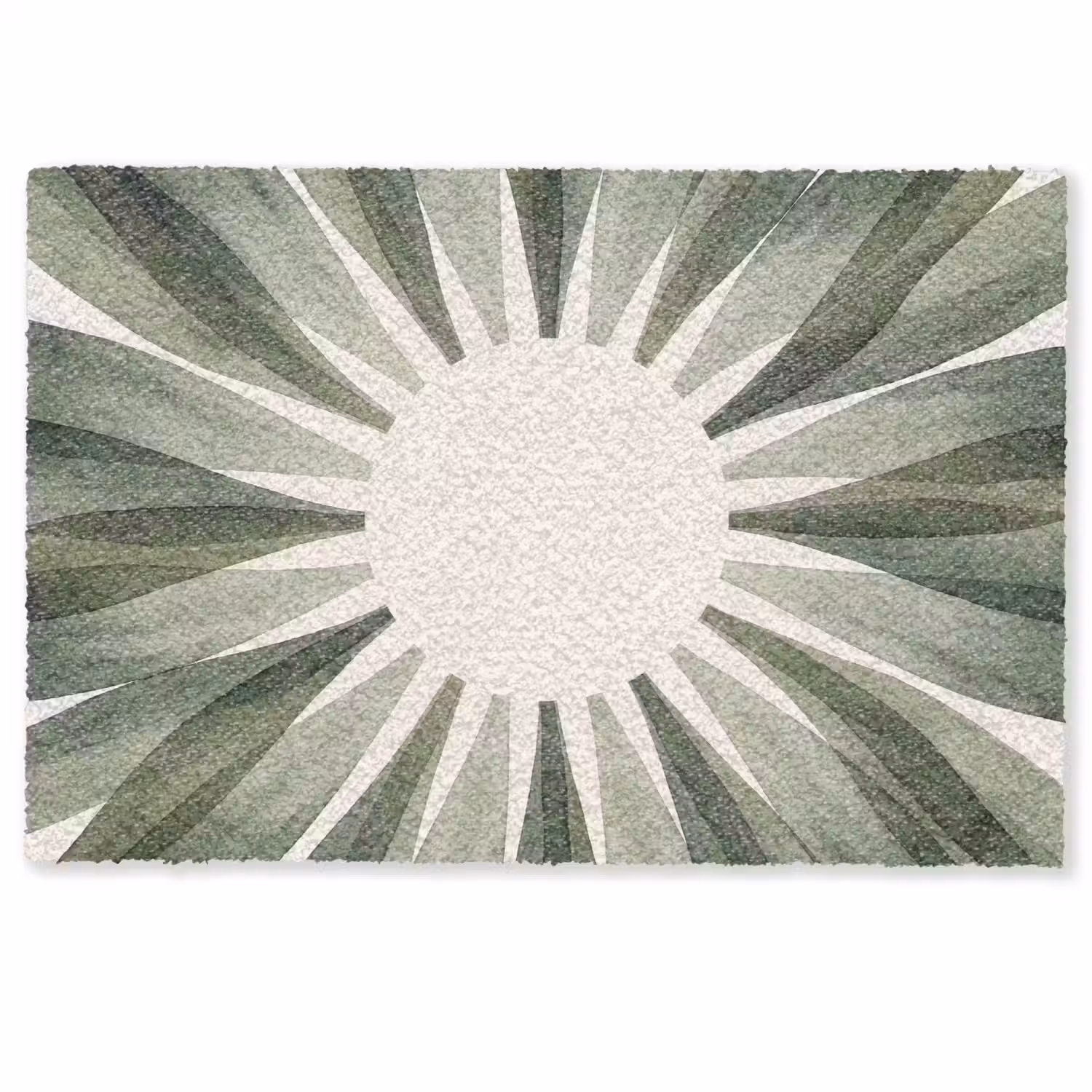 Planten - Abstract - Waterverf - Groen - Natuur Deurmat klein -zkaufland3d