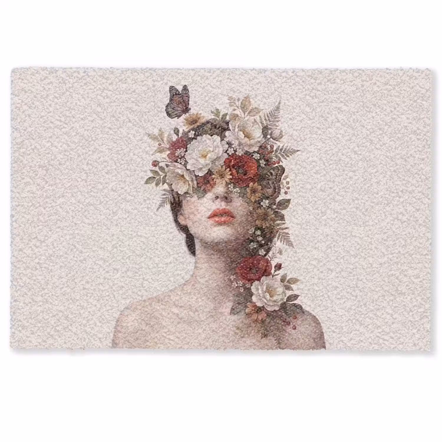 Portret - Bloemen - Cremé Deurmat klein -zkaufland3d