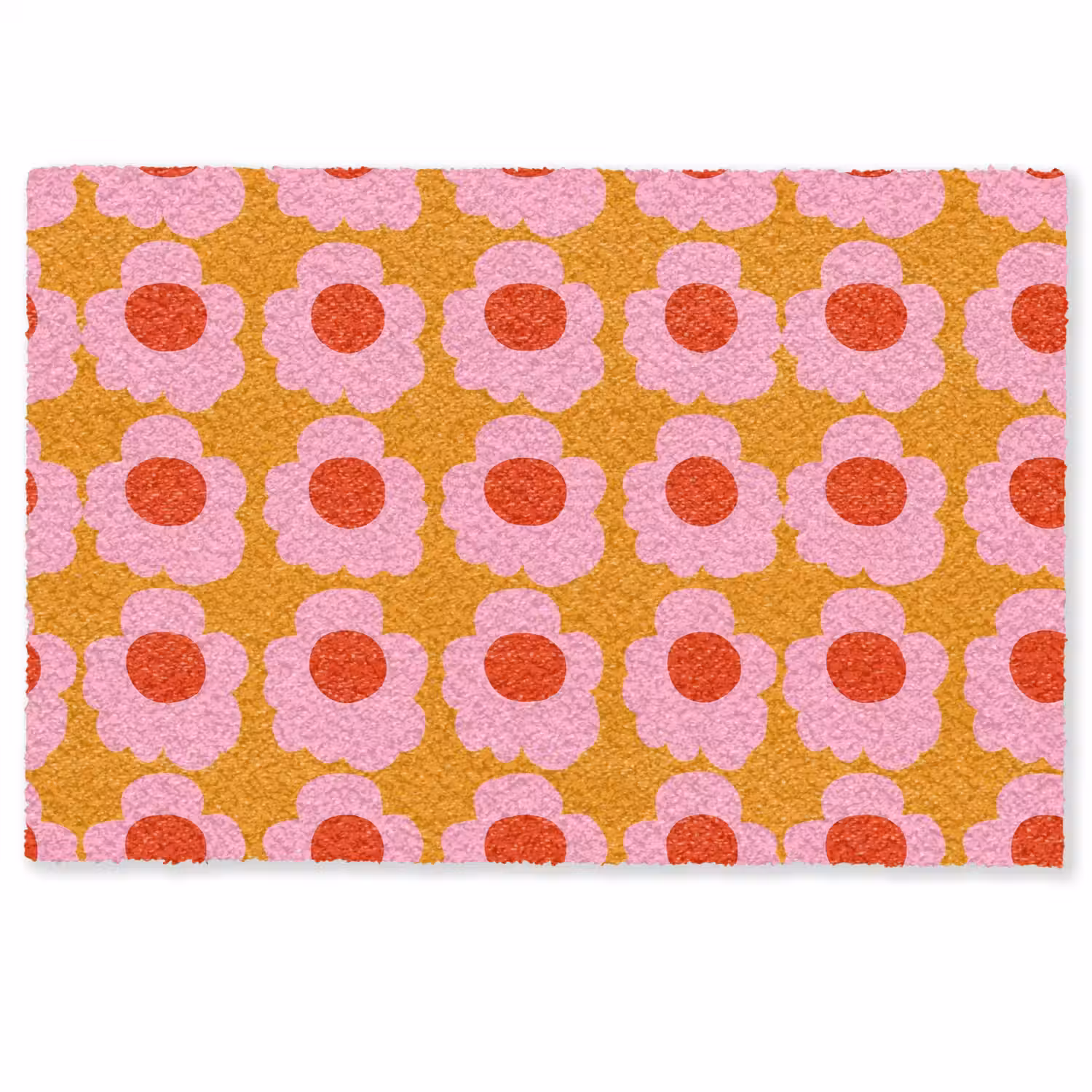 Retro - Bloemen - Roze Deurmat klein 898 -zkaufland3d