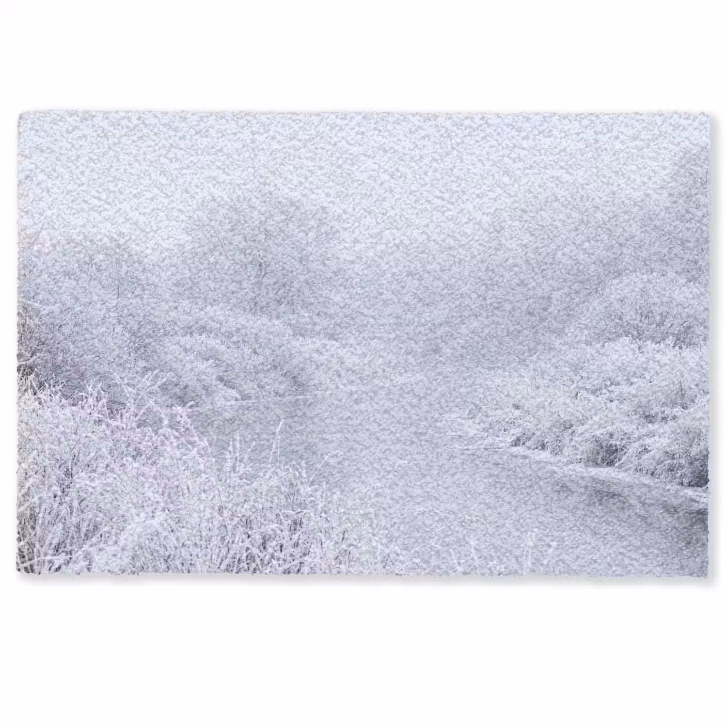 Rivier - Sneeuw - Bos - Winter - Schilderachtig Deurmat klein -zkaufland3d