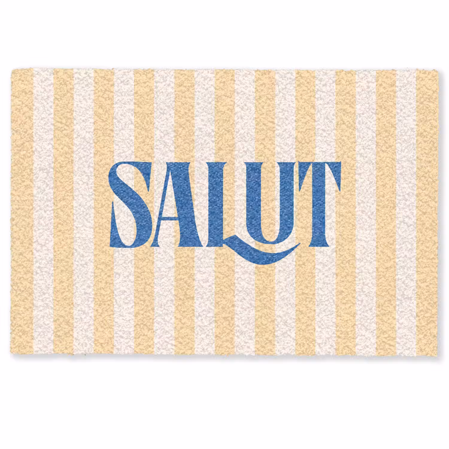 Salut - Quote - Strepen - Geel - Blauw - Wit Deurmat klein -zkaufland3d