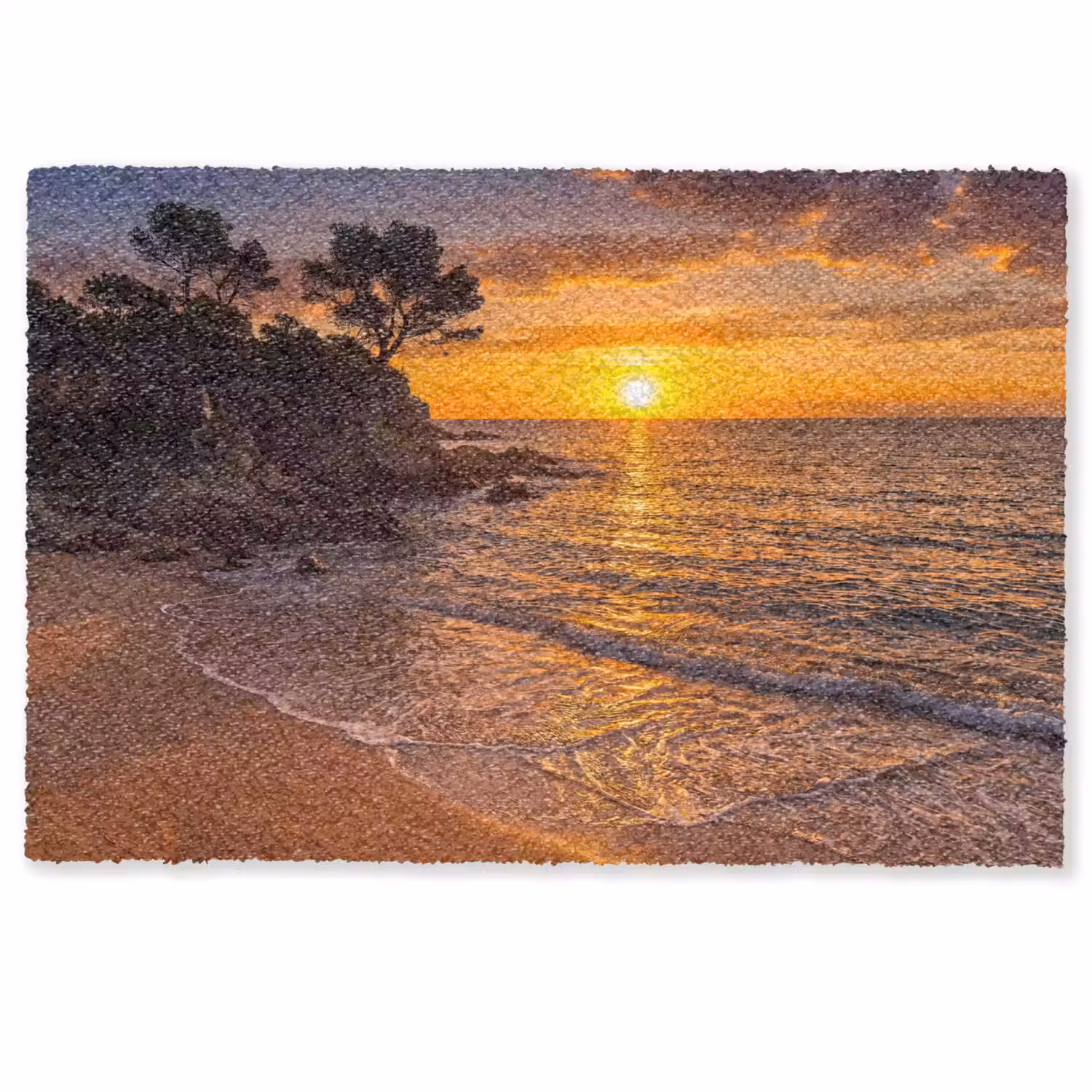Zee - Kust - Zonsondergang - Natuur - Oranje Deurmat klein -zkaufland3d