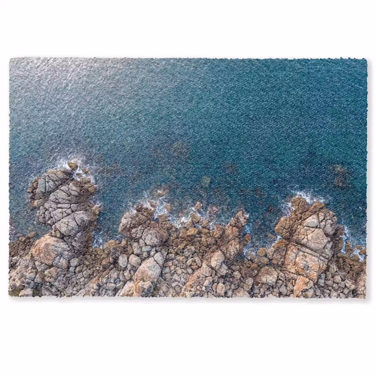 Zee - Kustlijn - Natuur - Abstract - Blauw Deurmat klein -zkaufland3d