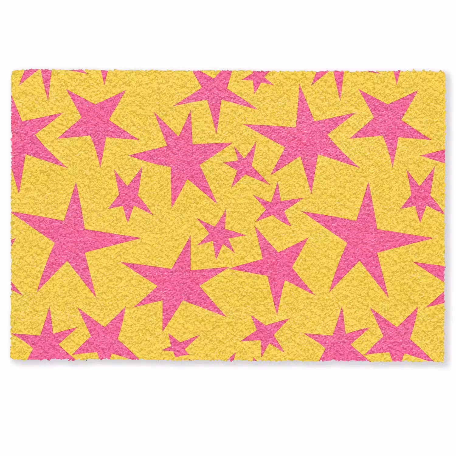 Sterren - Patroon - Roze - Geel Deurmat klein 898 -zkaufland3d