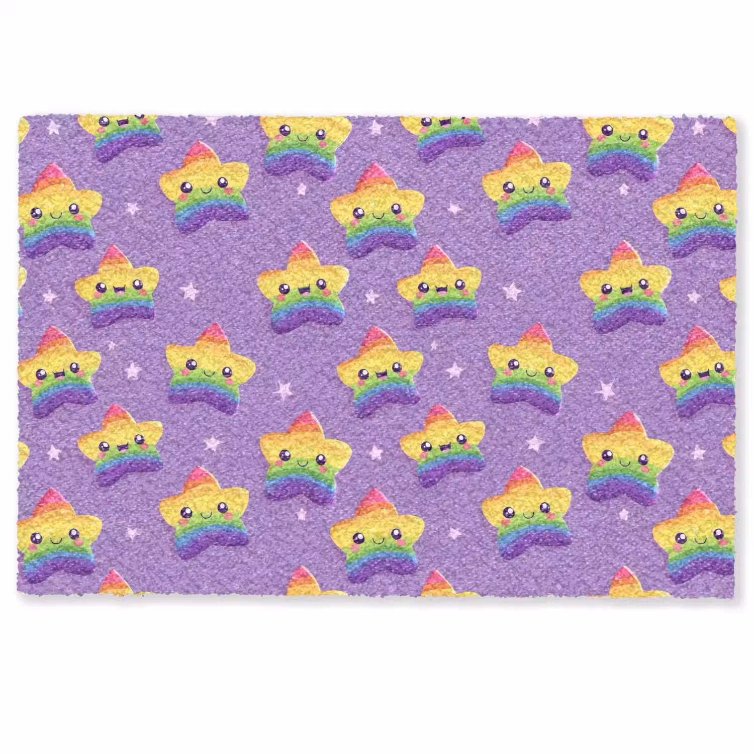 Sterren - Regenboog - Paars Deurmat klein 898 -zkaufland3d