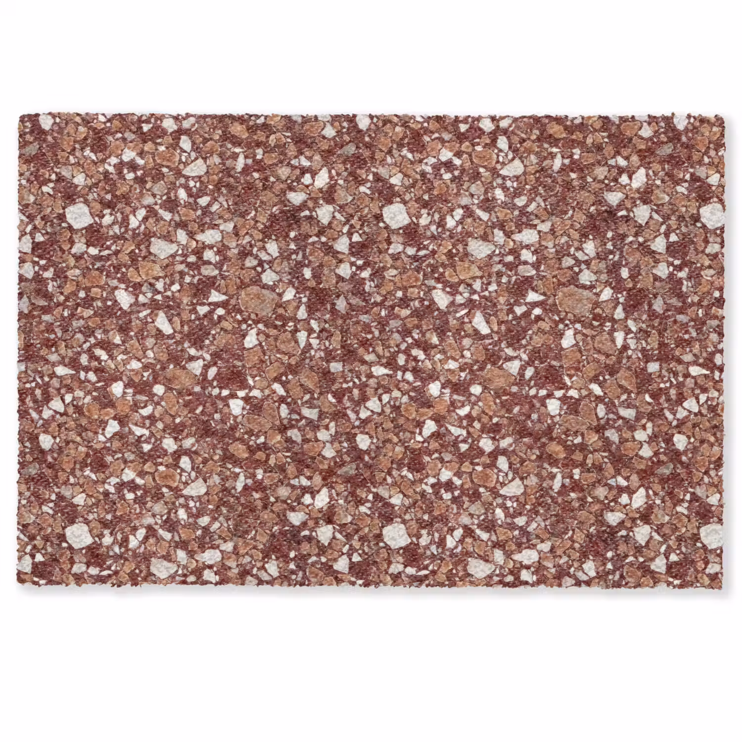 Terrazzo - Patroon - Steentextuur - Roodbruin Deurmat klein 898 -zkaufland3d