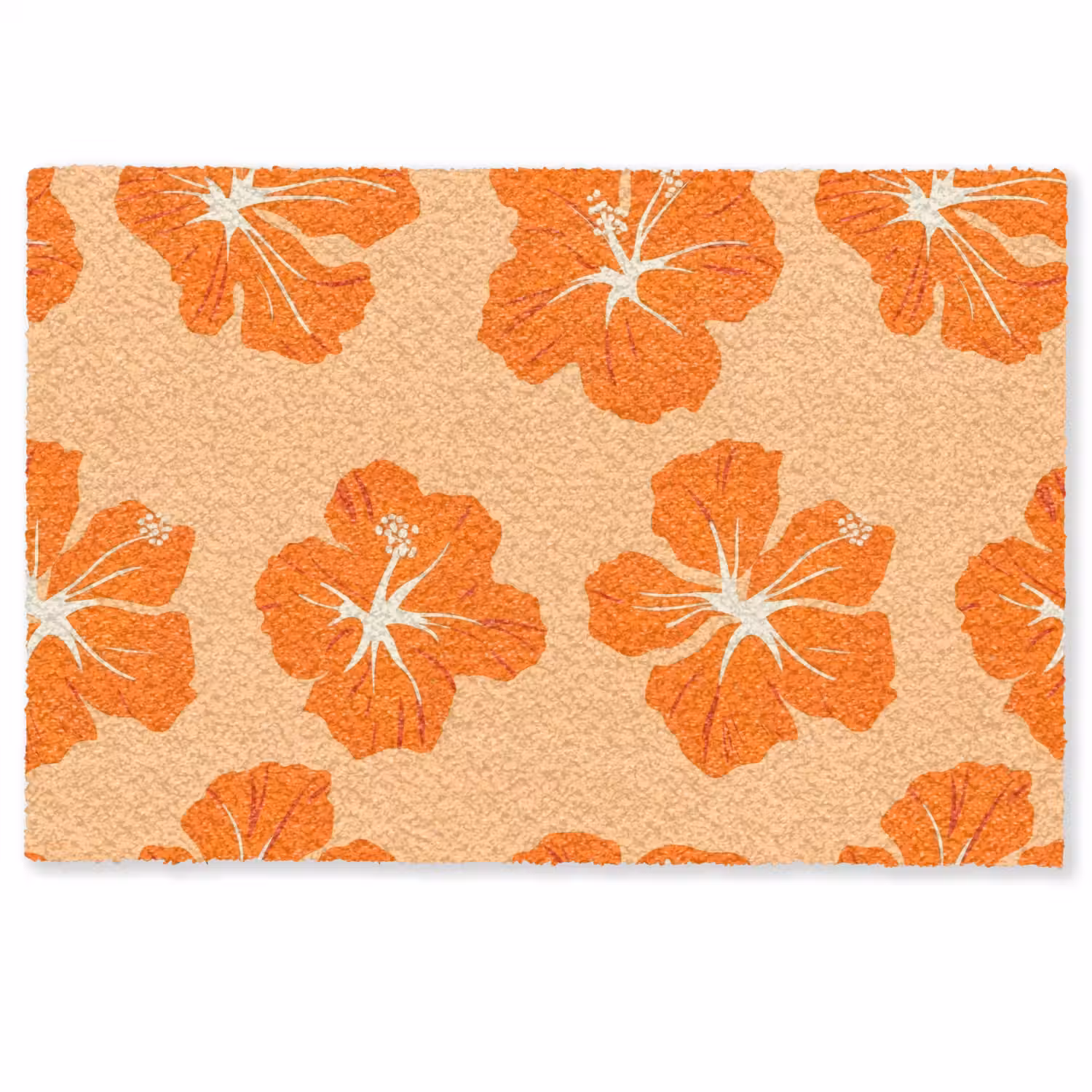 Tropisch - Hibiscus - Oranje Deurmat klein 898 -zkaufland3d