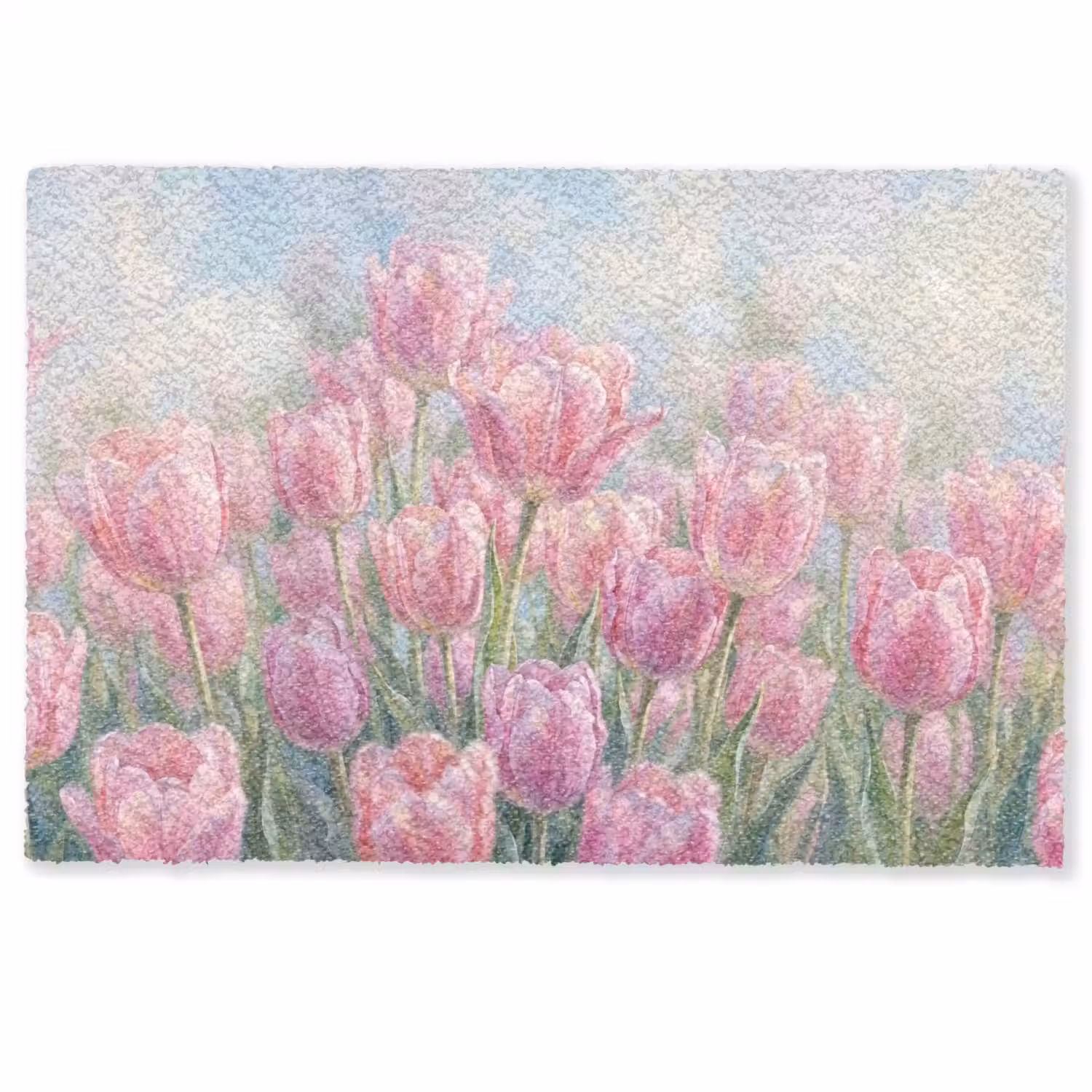 Tulpen - Veld - Lente - Roze Deurmat klein -zkaufland3d