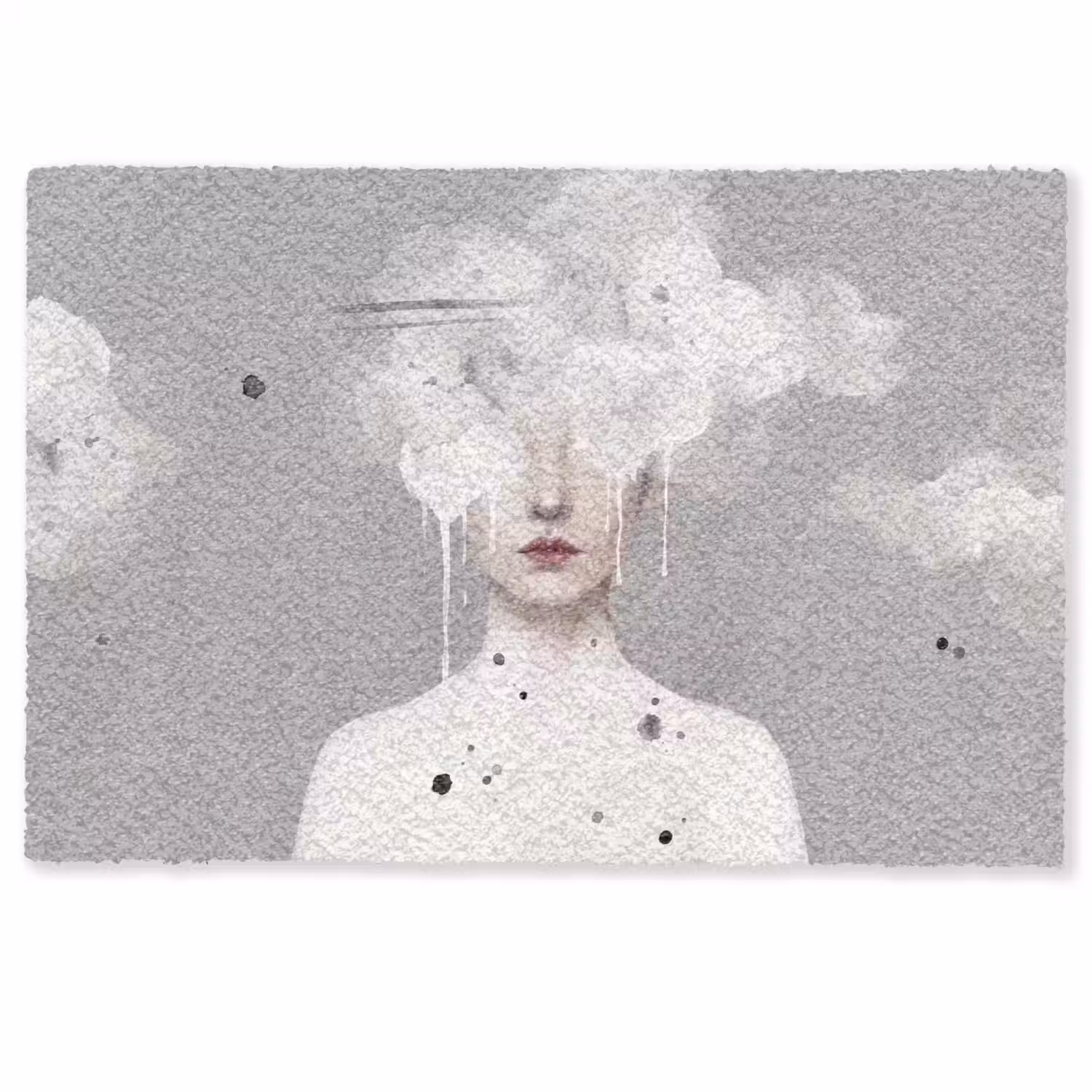 Vrouw - Wolk - Grijs Deurmat klein -zkaufland3d