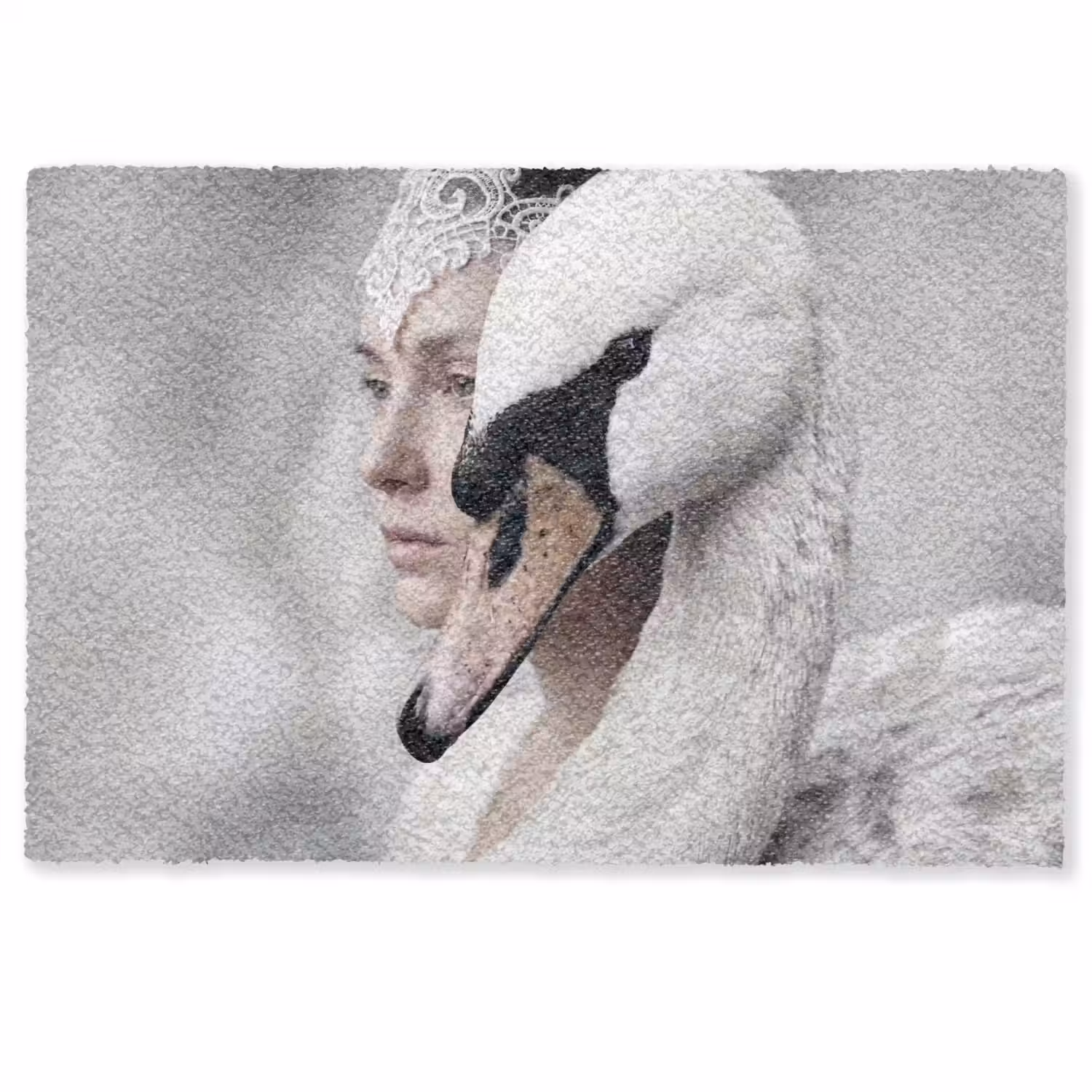 Vrouw - Zwaan - Wit Deurmat klein -zkaufland3d