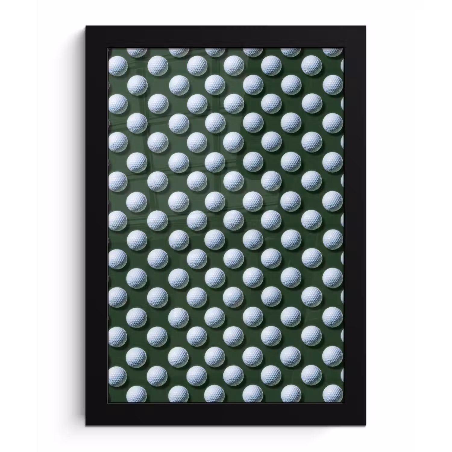 Ballen - Golf - Groen fotolijst zwart zonder passe partout klein 224 -3d