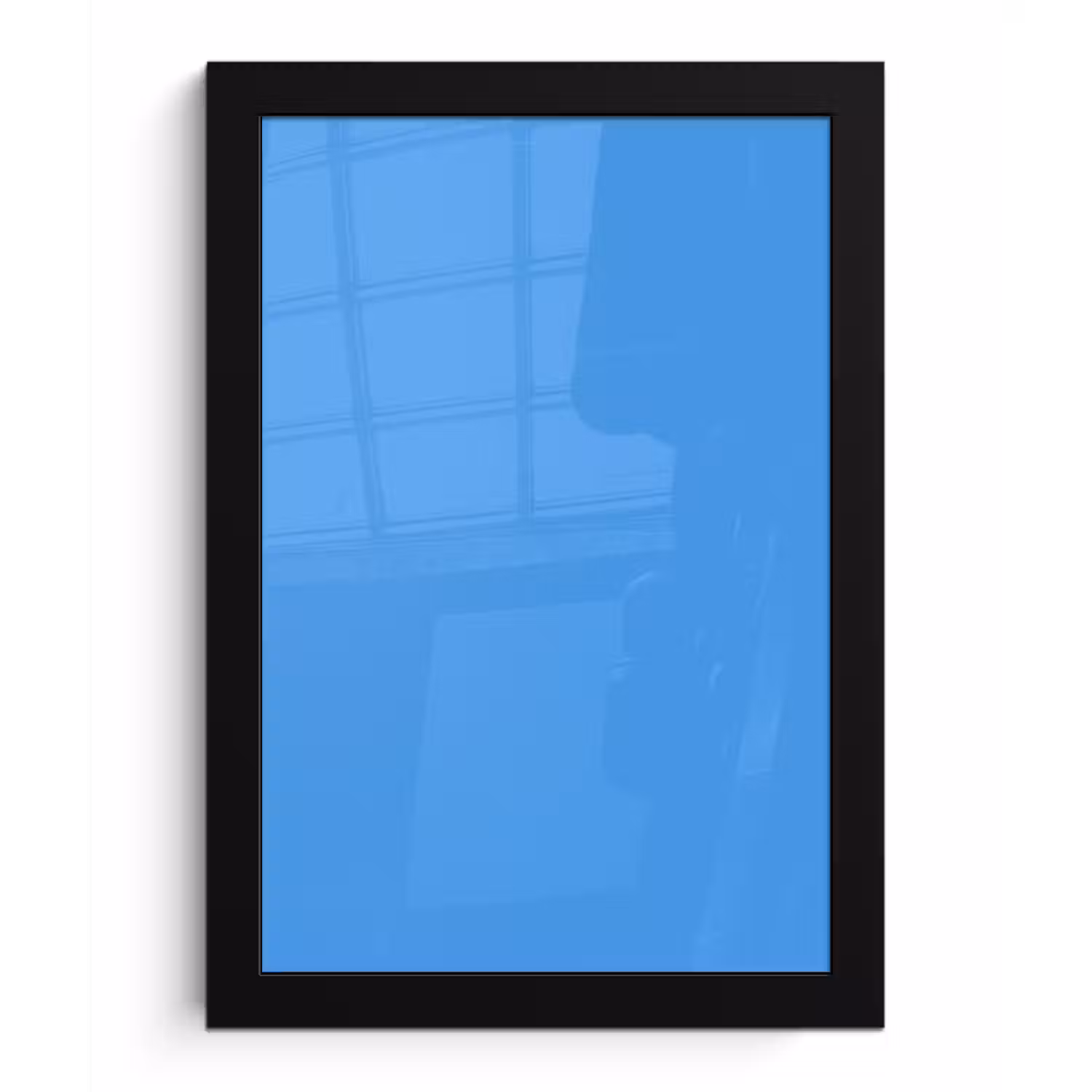 Bright - Azure - Blauw fotolijst zwart zonder passe partout klein 224 -3d
