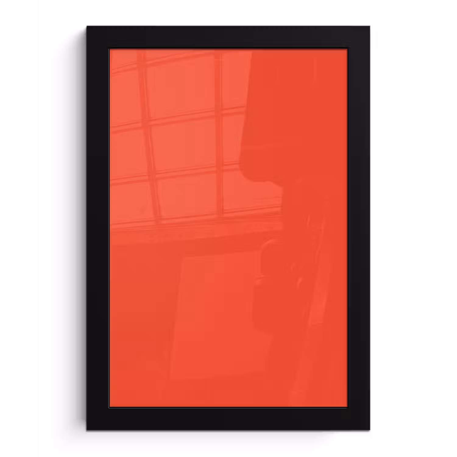 Burnt - Coral - Oranje fotolijst zwart zonder passe partout klein 224 -3d