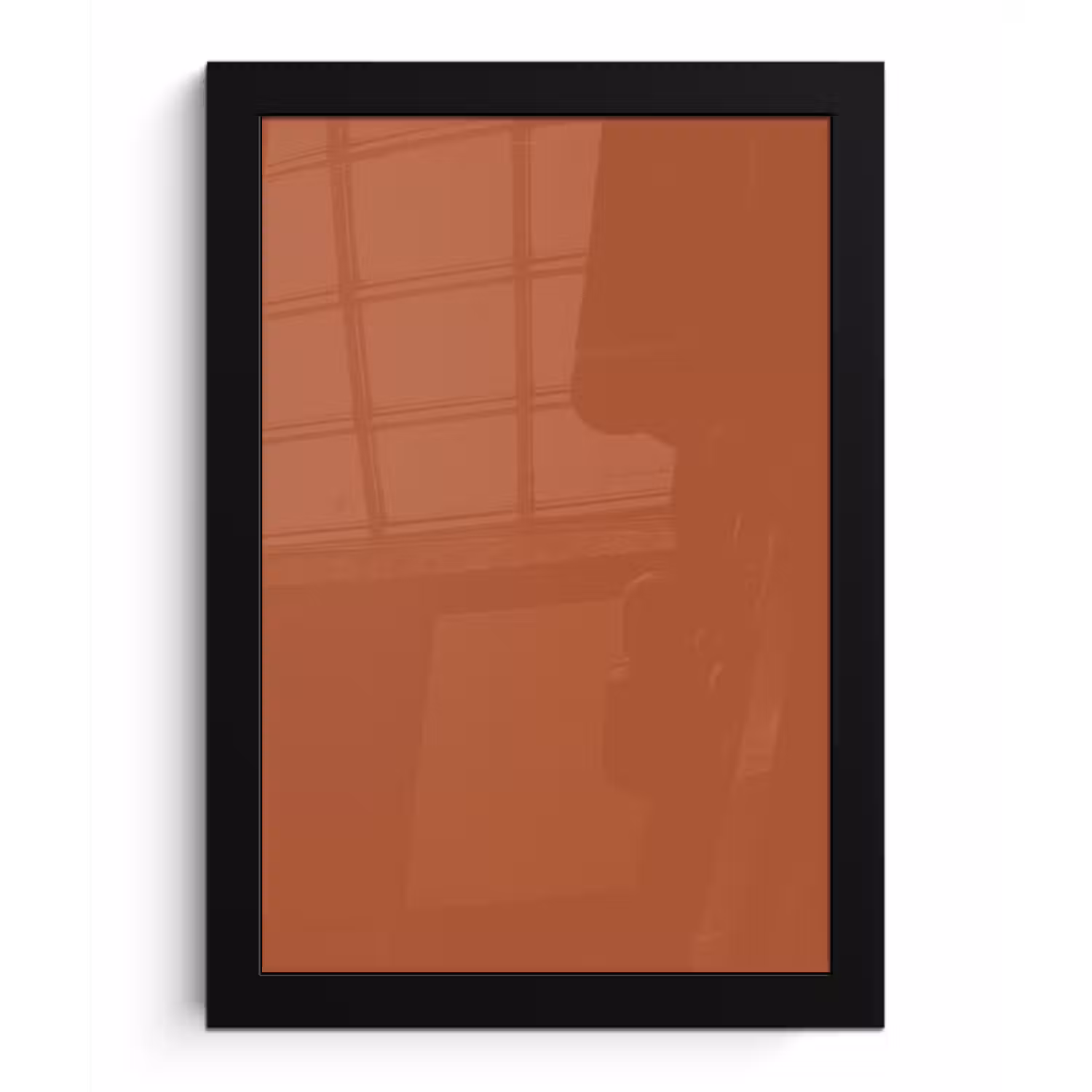 Burnt - Sienna - Oranje fotolijst zwart zonder passe partout klein 224 -3d